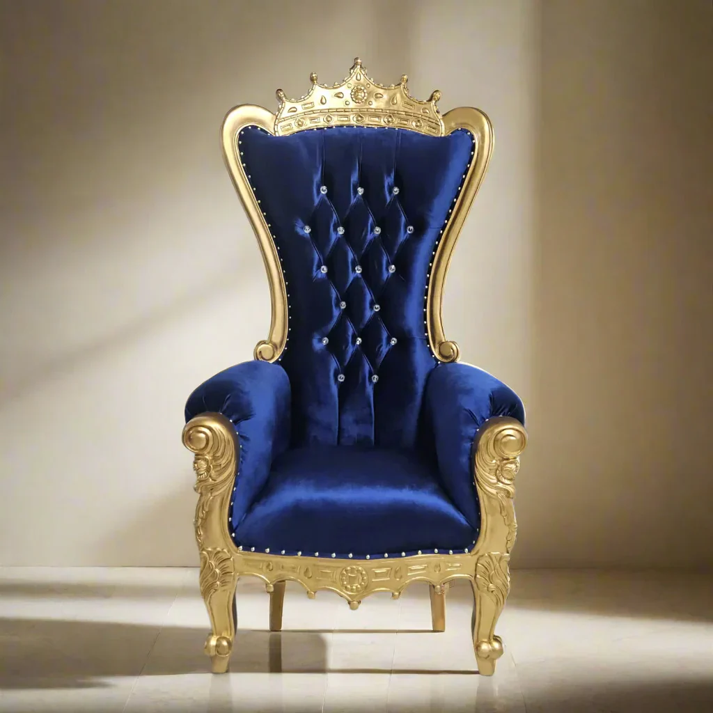 Crown Top Tiffany Throne Chair - Image 11