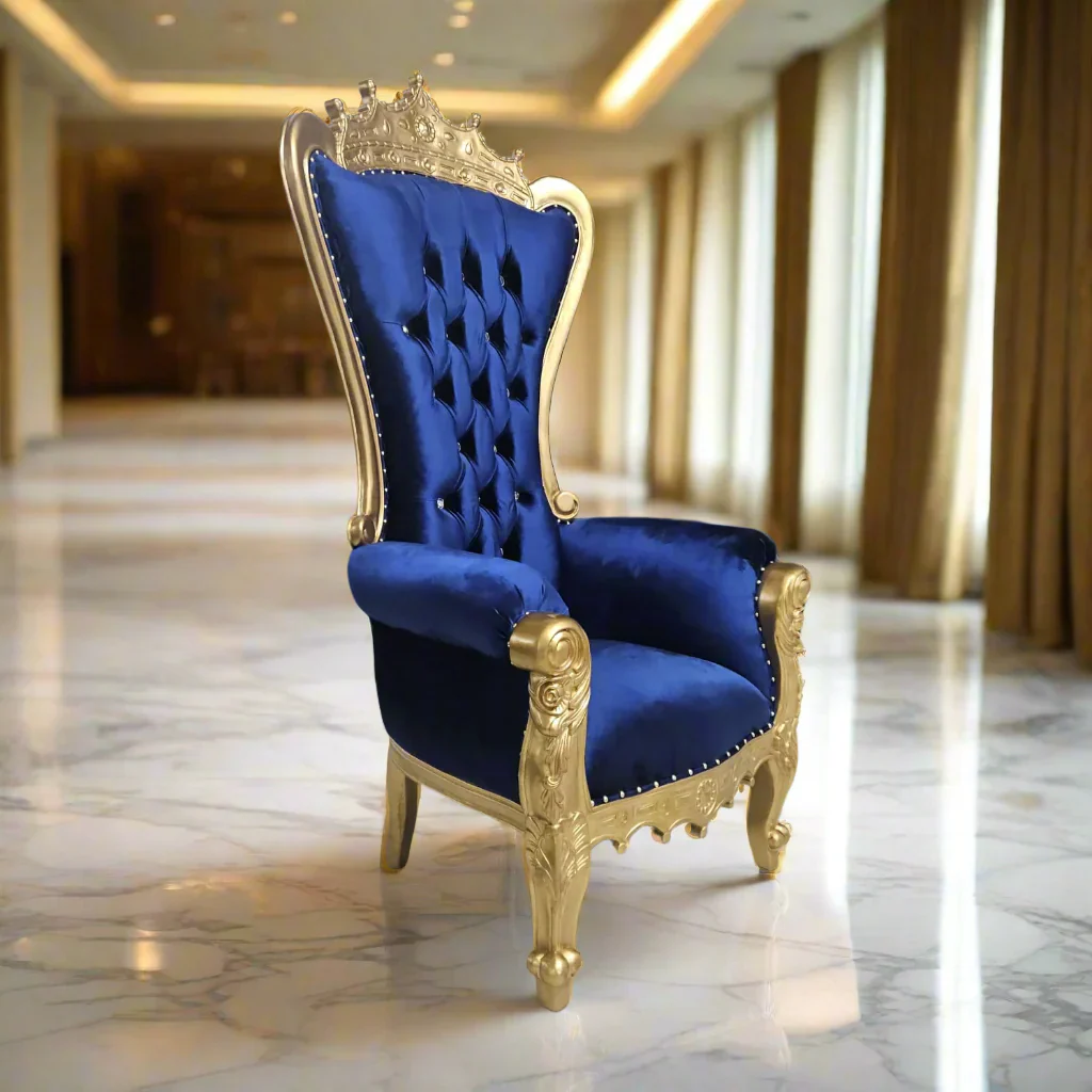 Crown Top Tiffany Throne Chair - Image 12