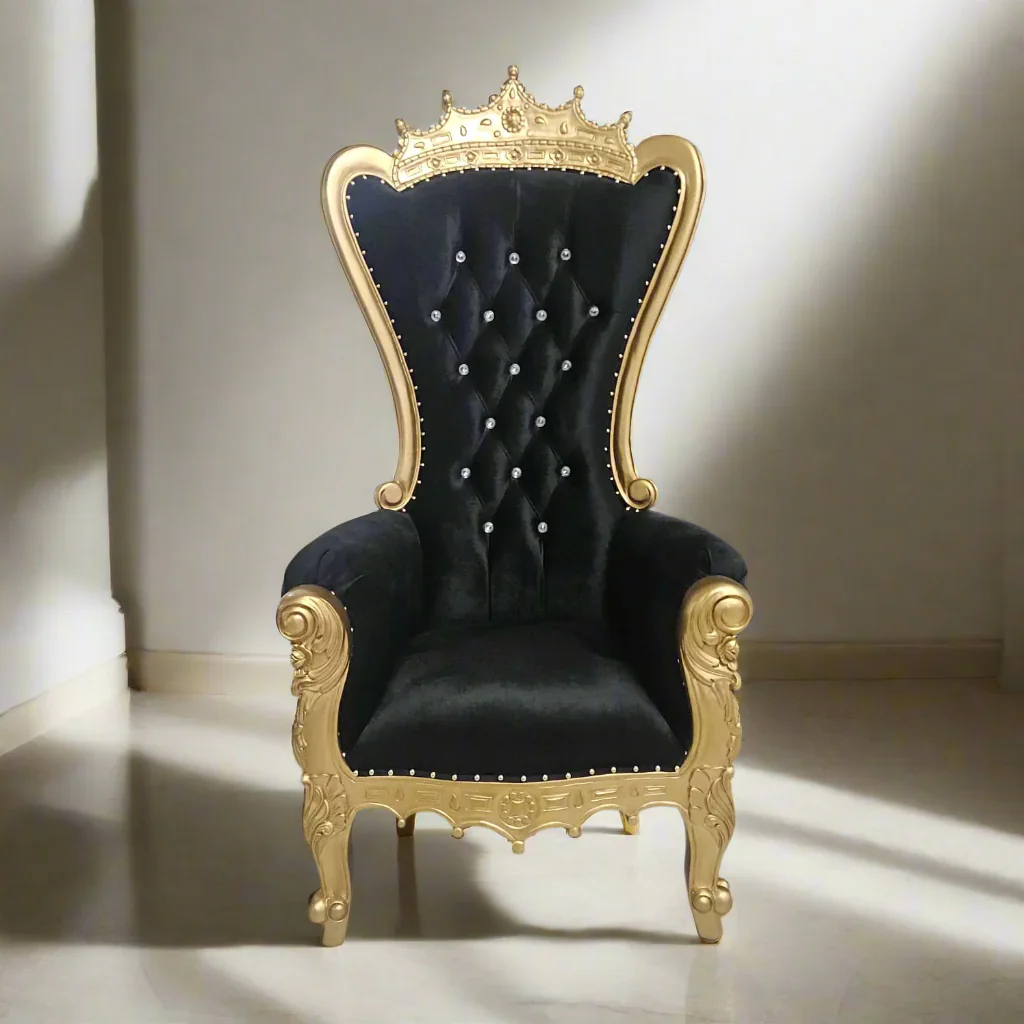 Crown Top Tiffany Throne Chair - Image 13