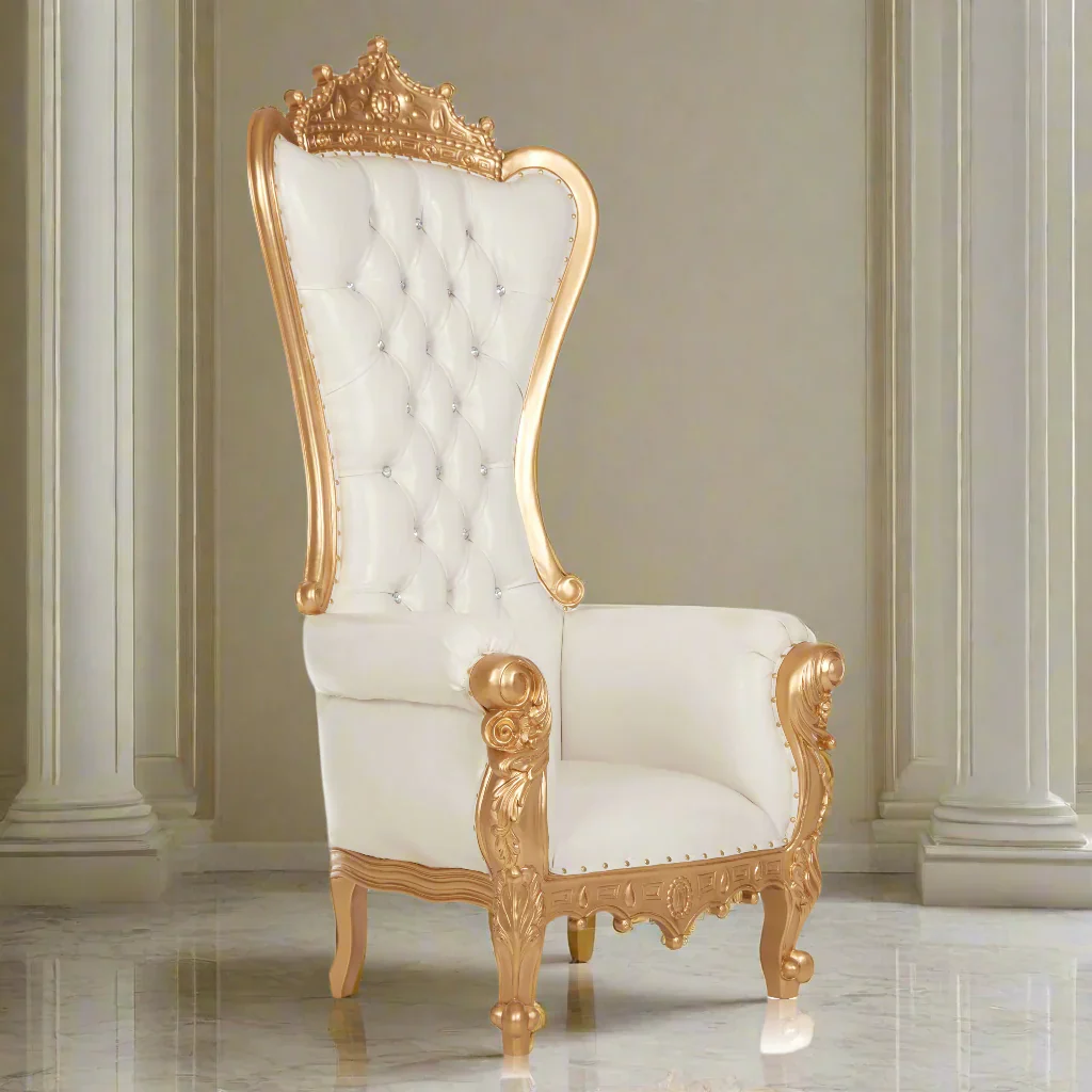 Crown Top Tiffany Throne Chair - Image 2