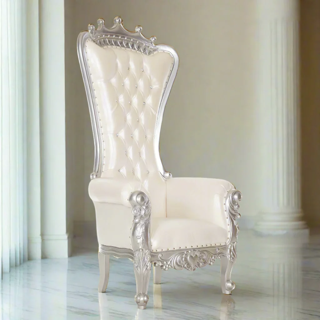 Crown Top Tiffany Throne Chair - Image 6