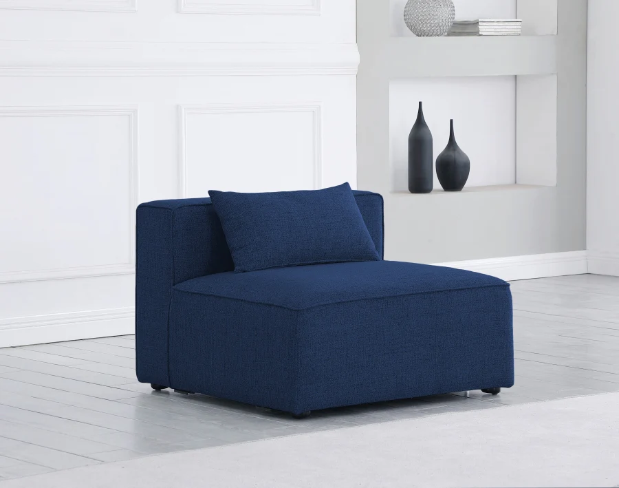 Cube Fabric Upholstered Armless Modular Chair - Image 18