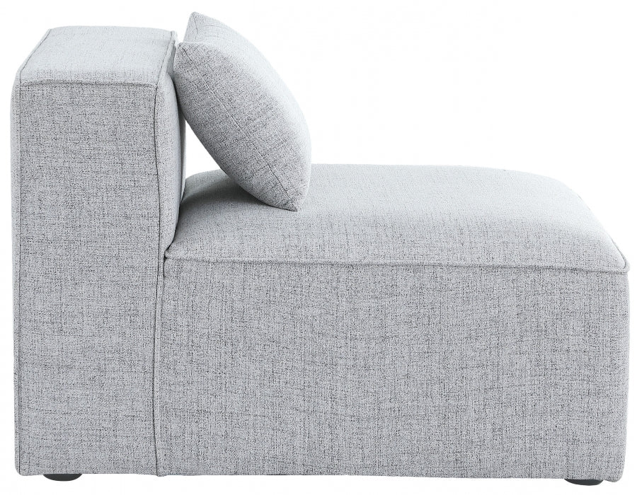 Cube Fabric Upholstered Armless Modular Chair - Image 5