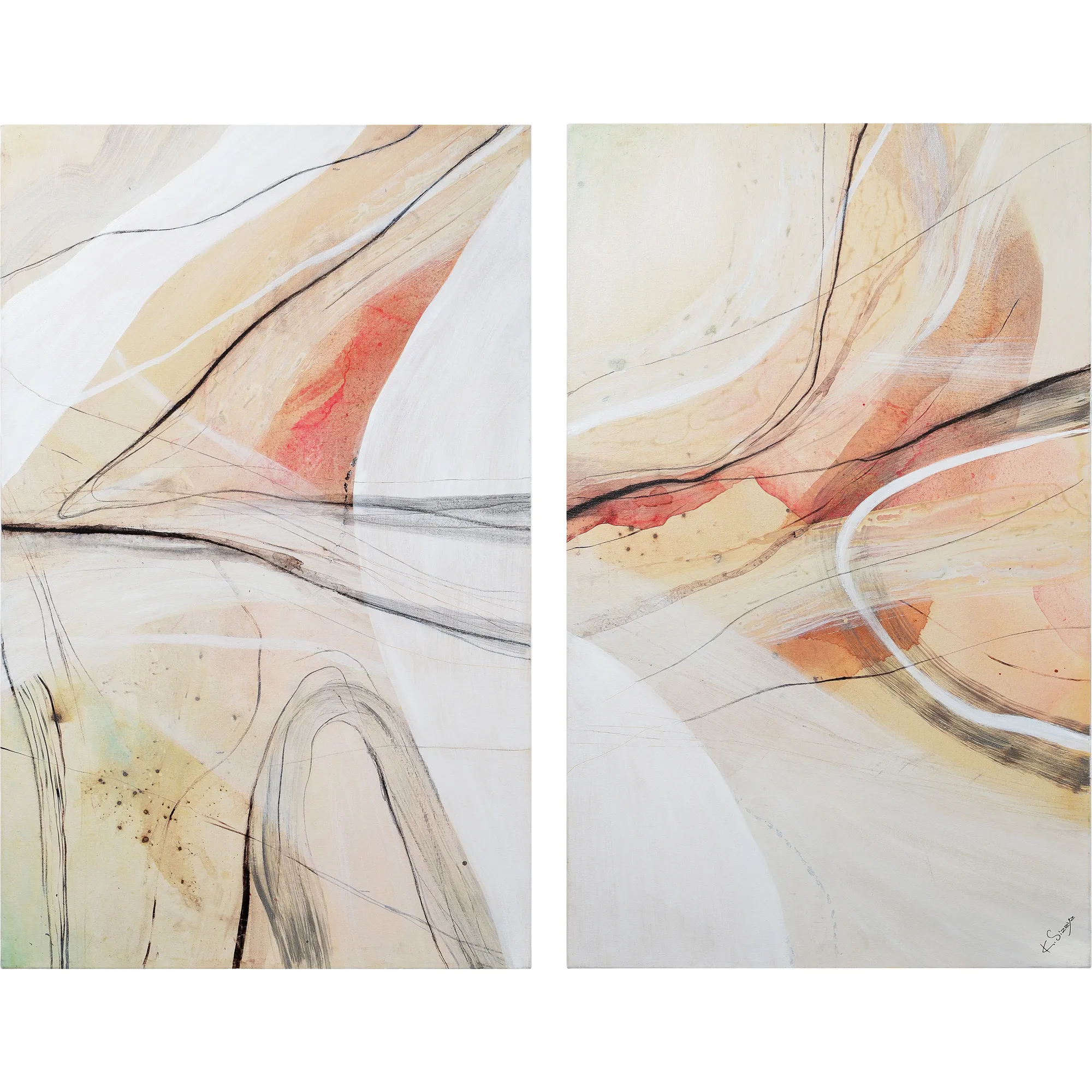 Curiosity Hand Painted Set Of 2