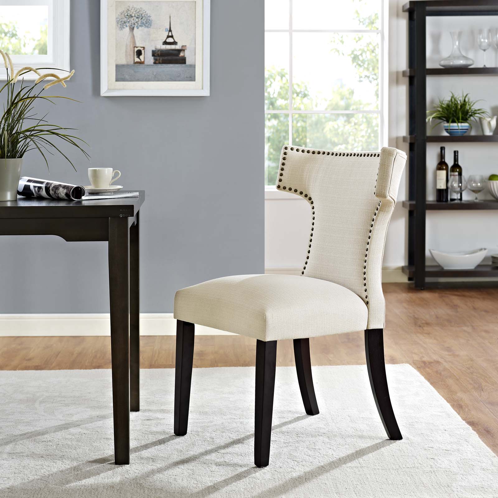 Curve Fabric Dining Chair - Image 24