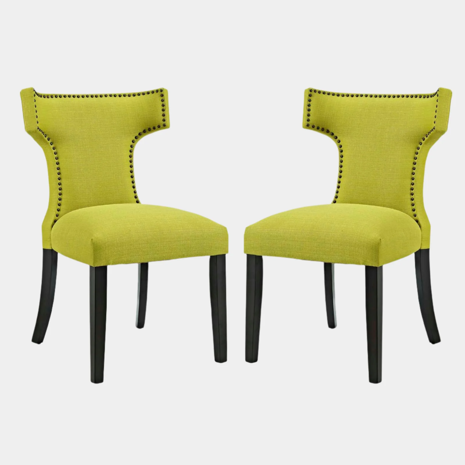 Curve Fabric Dining Side Chair Set of 2 - Image 11