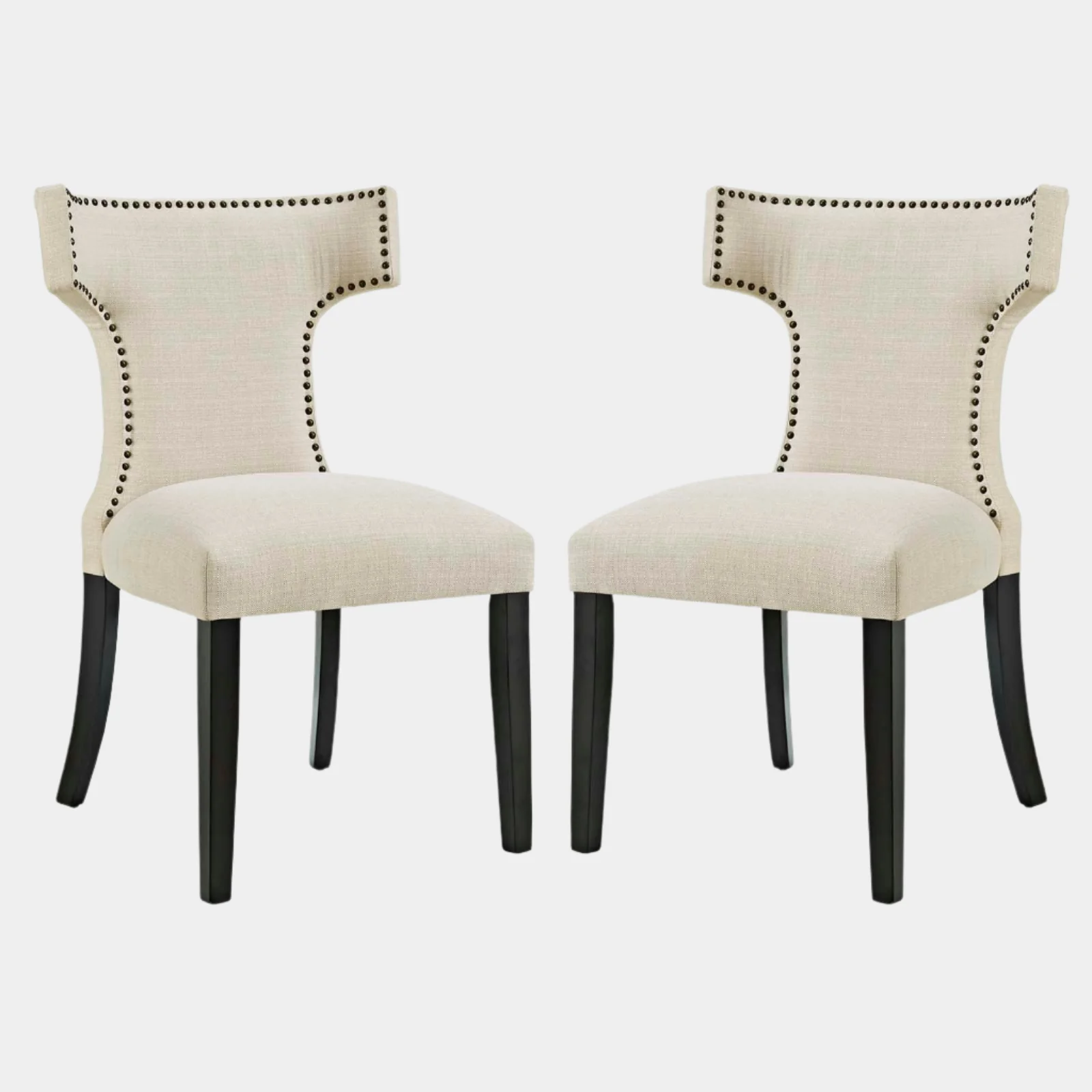 Curve Fabric Dining Side Chair Set of 2 - Image 16