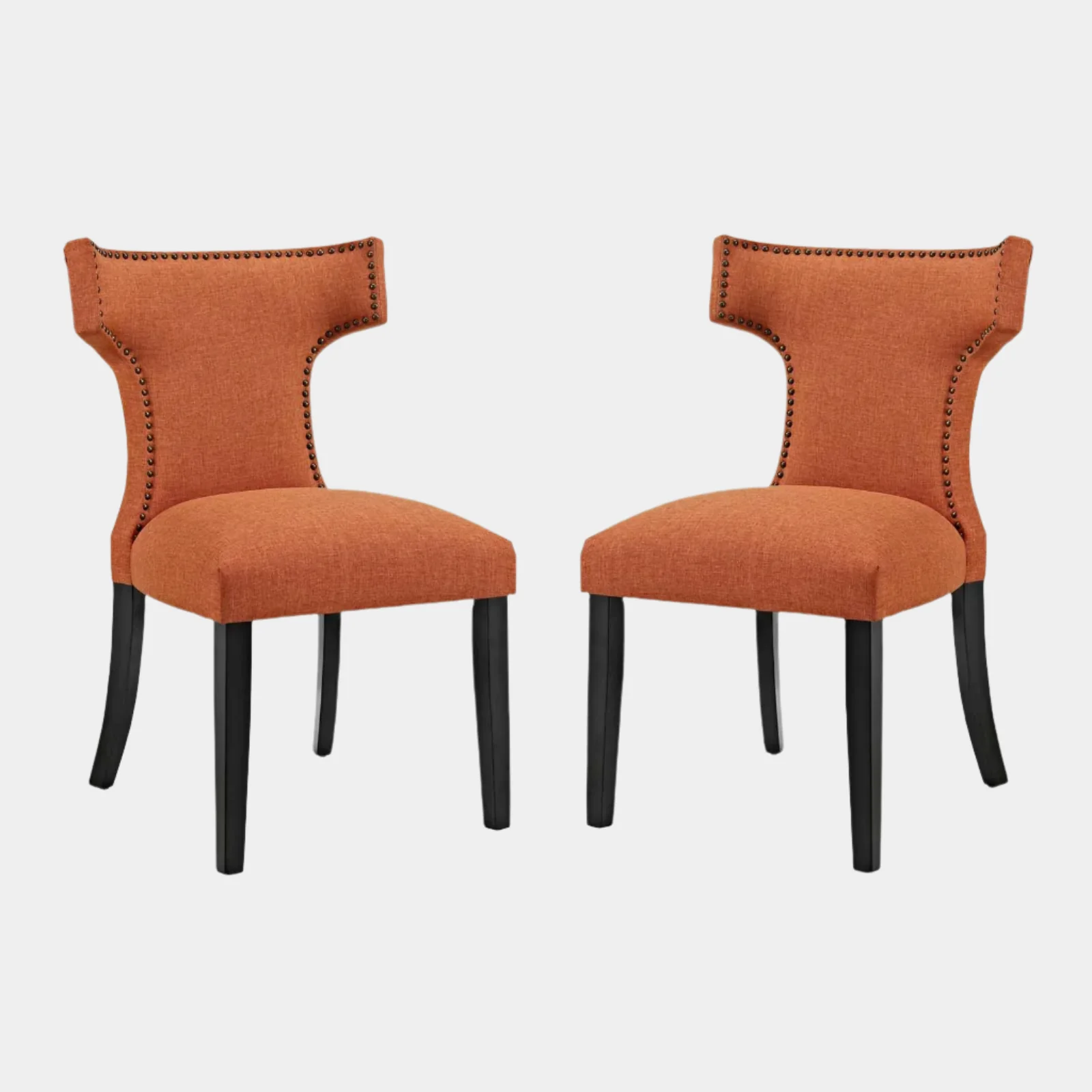 Curve Fabric Dining Side Chair Set of 2 - Image 6