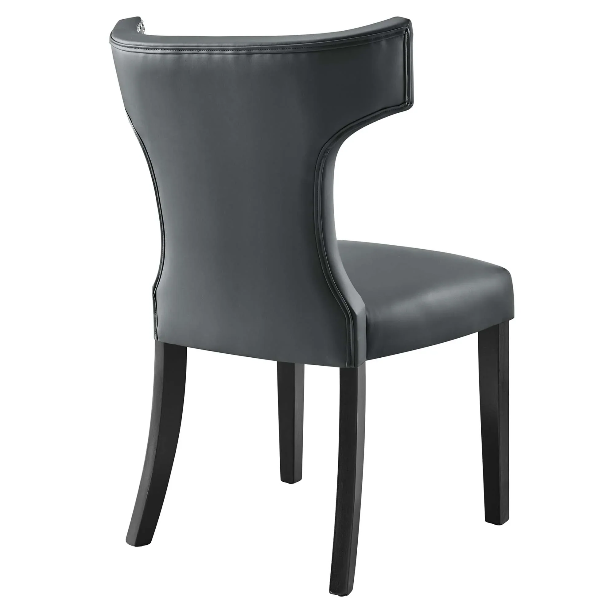 Curve Vegan Leather Dining Chair - Image 5