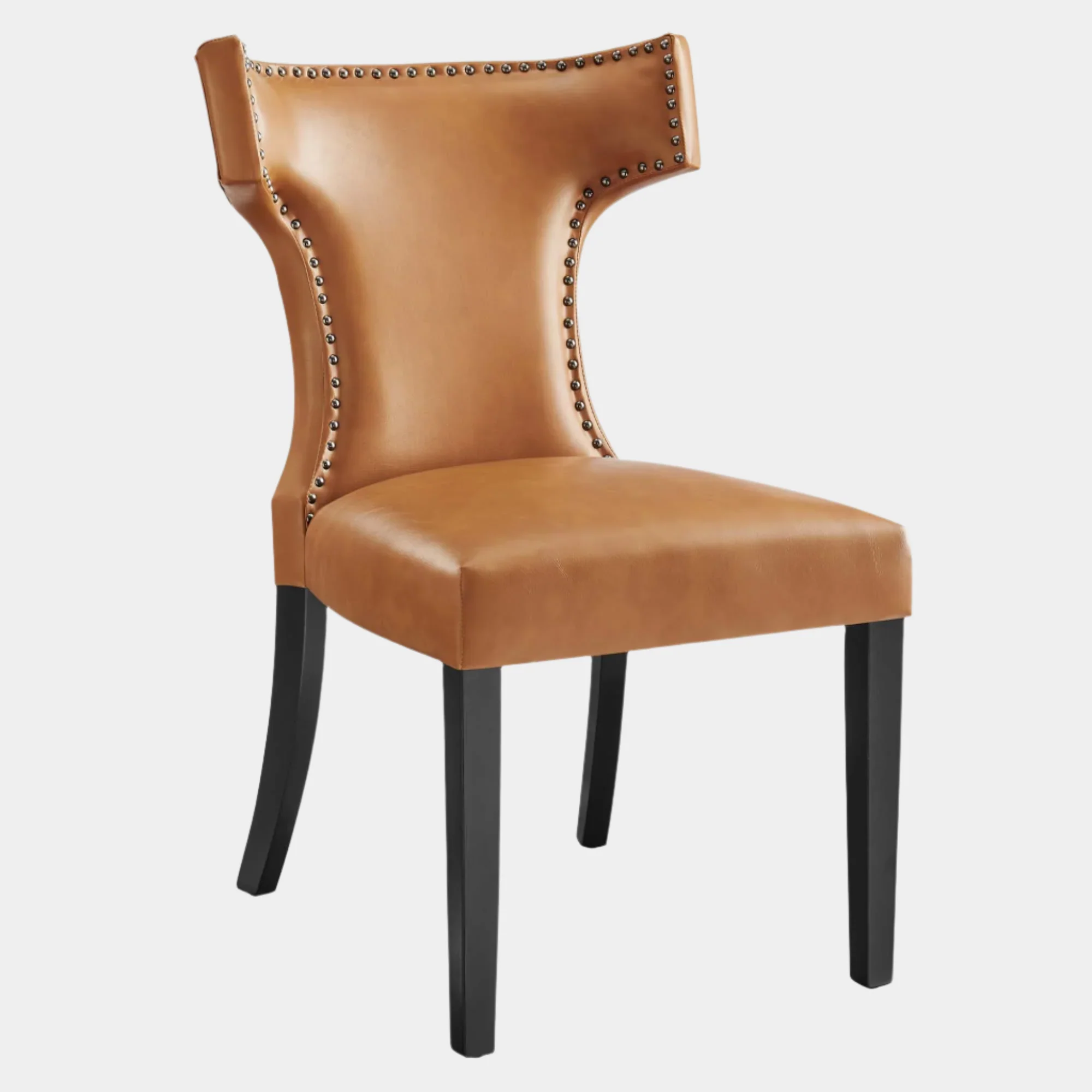 Curve Vegan Leather Dining Chair - Image 9