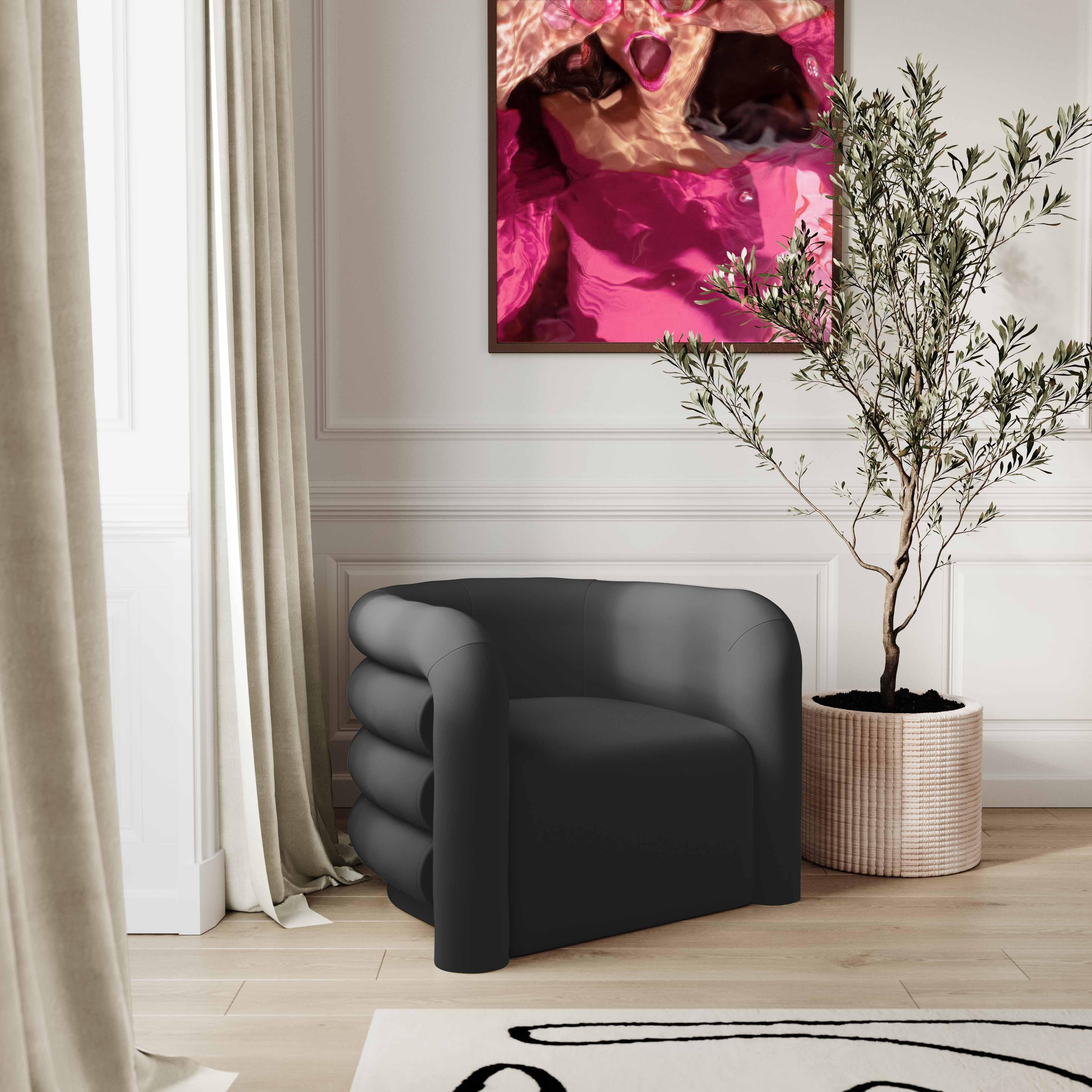 Curves Performance Velvet Lounge Chair - Image 2