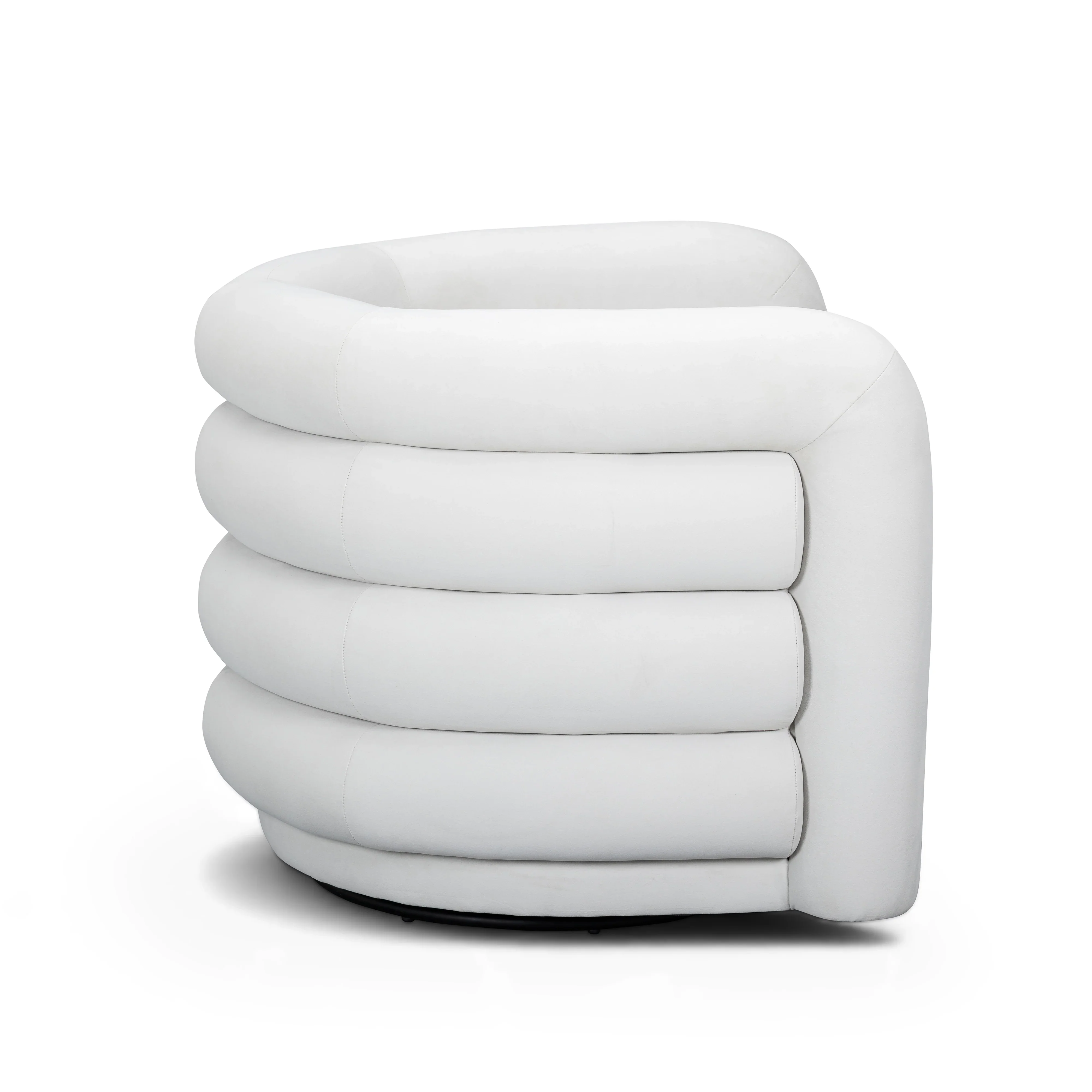 Curves Performance Velvet Swivel Accent Chair - Image 10