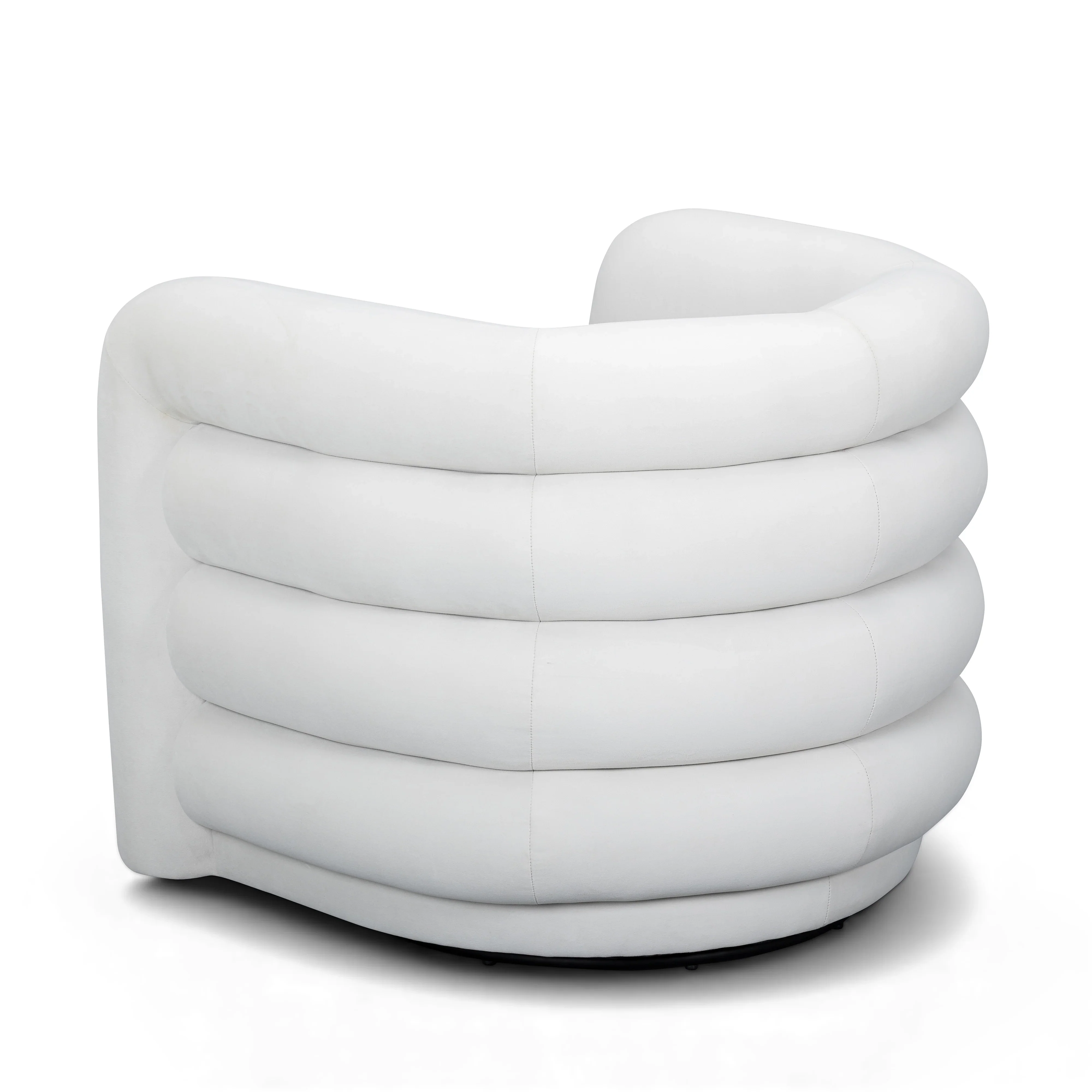 Curves Performance Velvet Swivel Accent Chair - Image 11