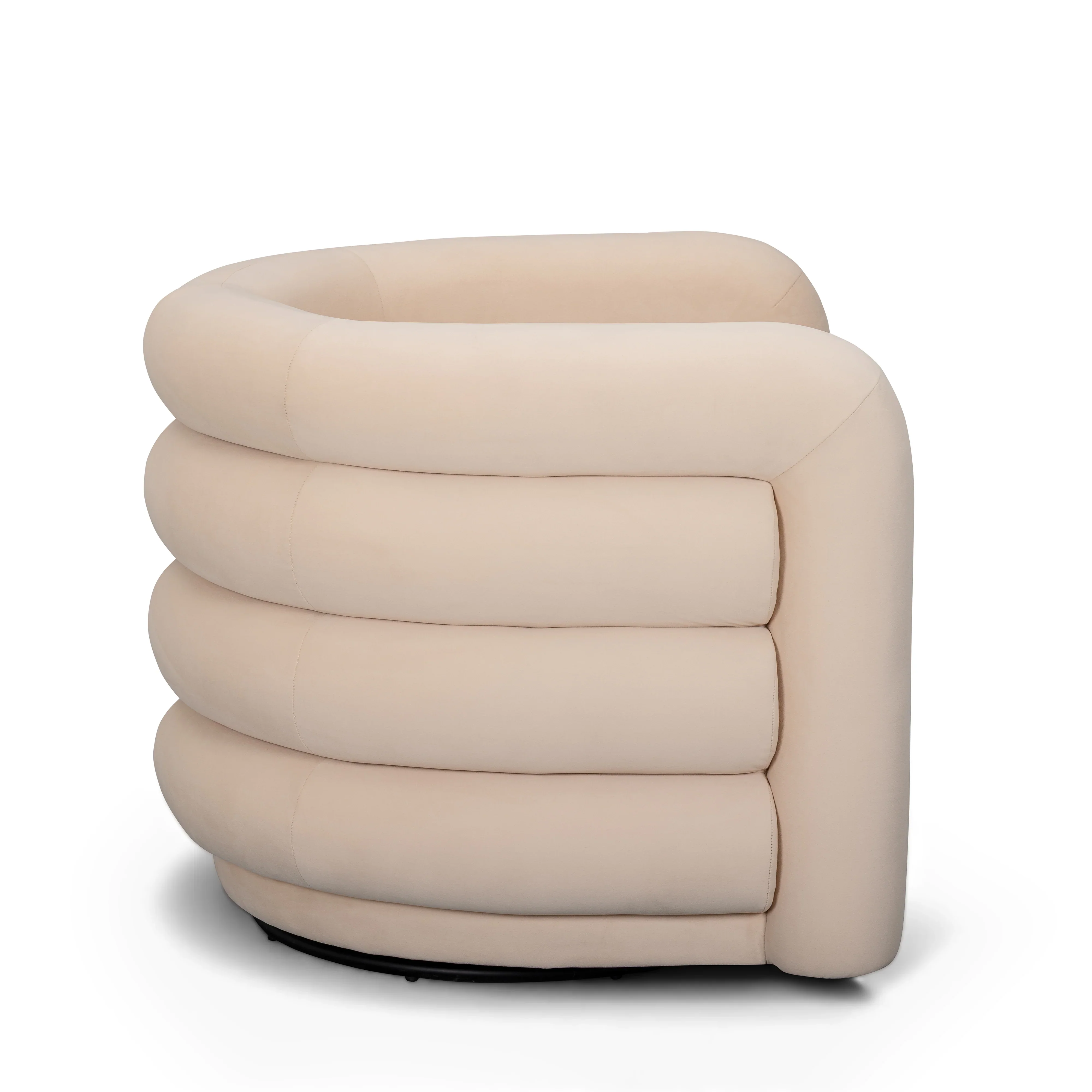 Curves Performance Velvet Swivel Accent Chair - Image 16