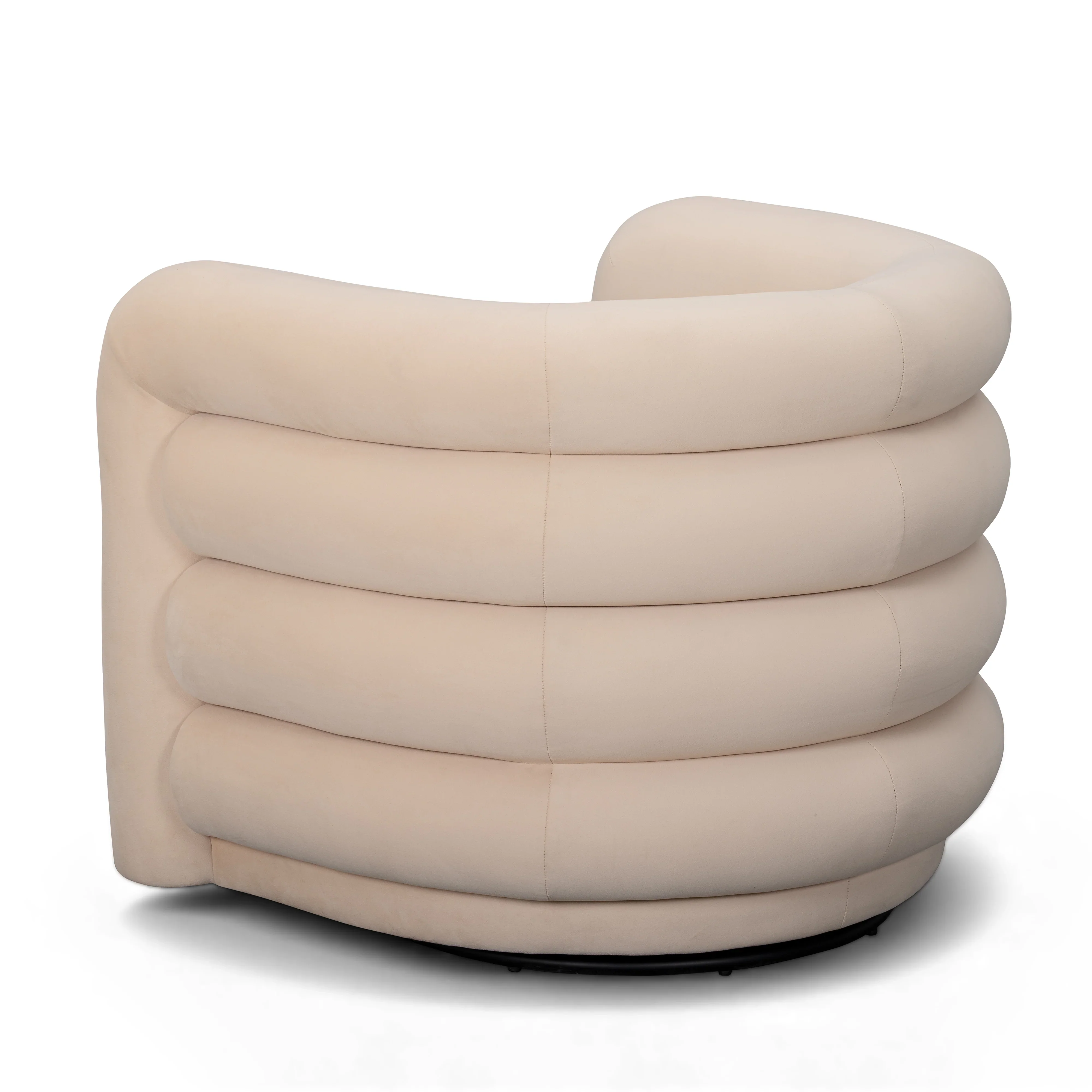 Curves Performance Velvet Swivel Accent Chair - Image 17