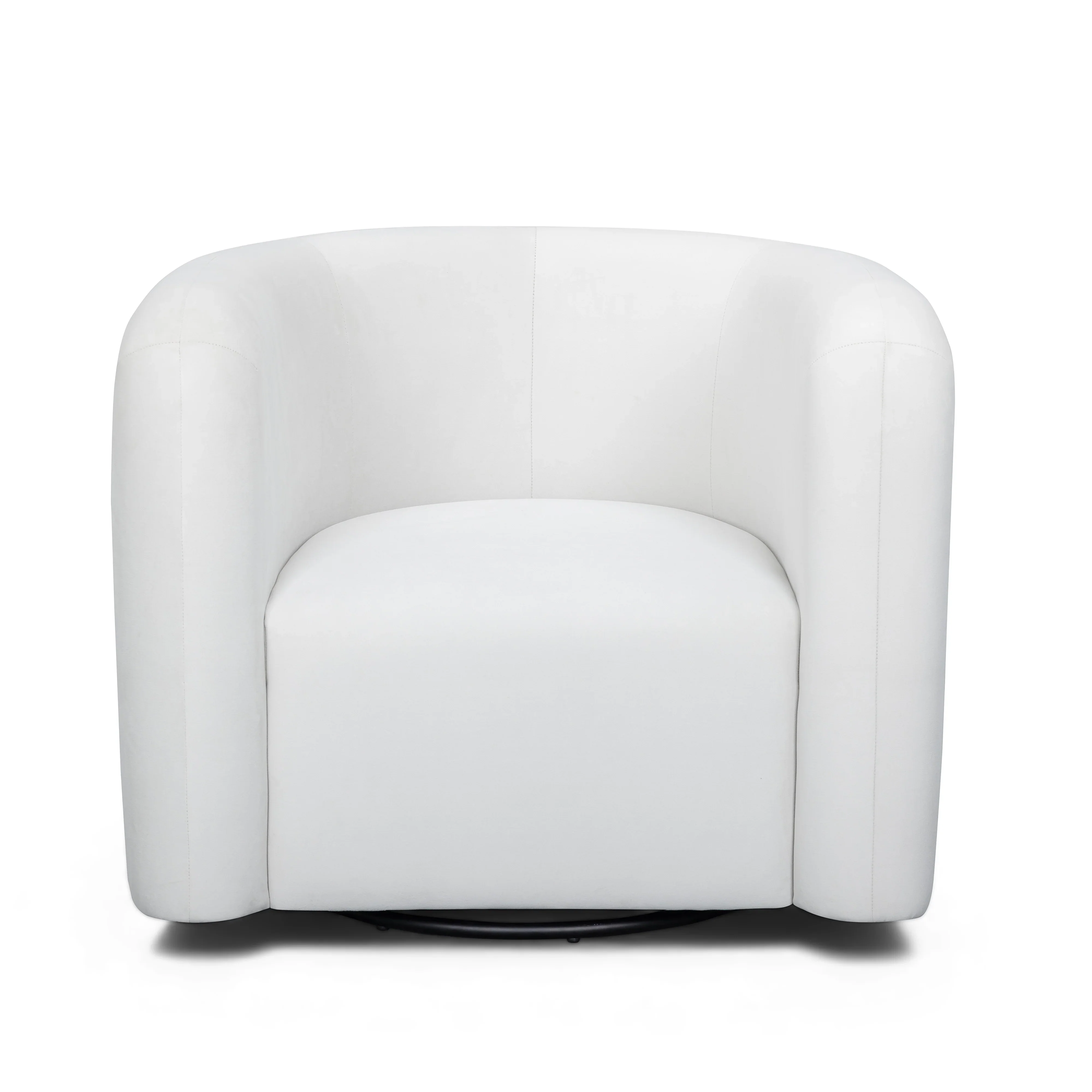Curves Performance Velvet Swivel Accent Chair - Image 9