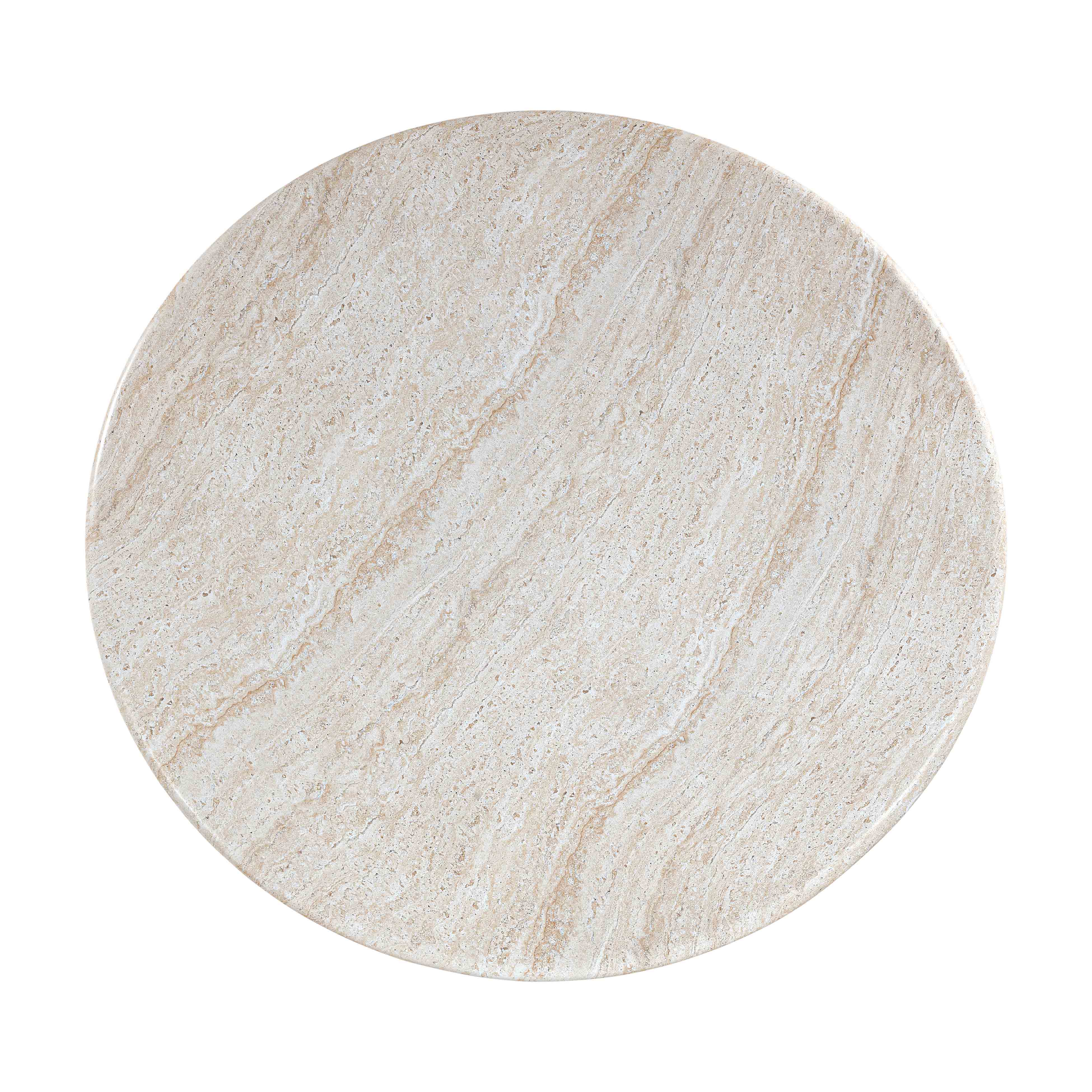 Cynthia 54" Faux Travertine Indoor/Outdoor Concrete Round Dining Table - Image 5