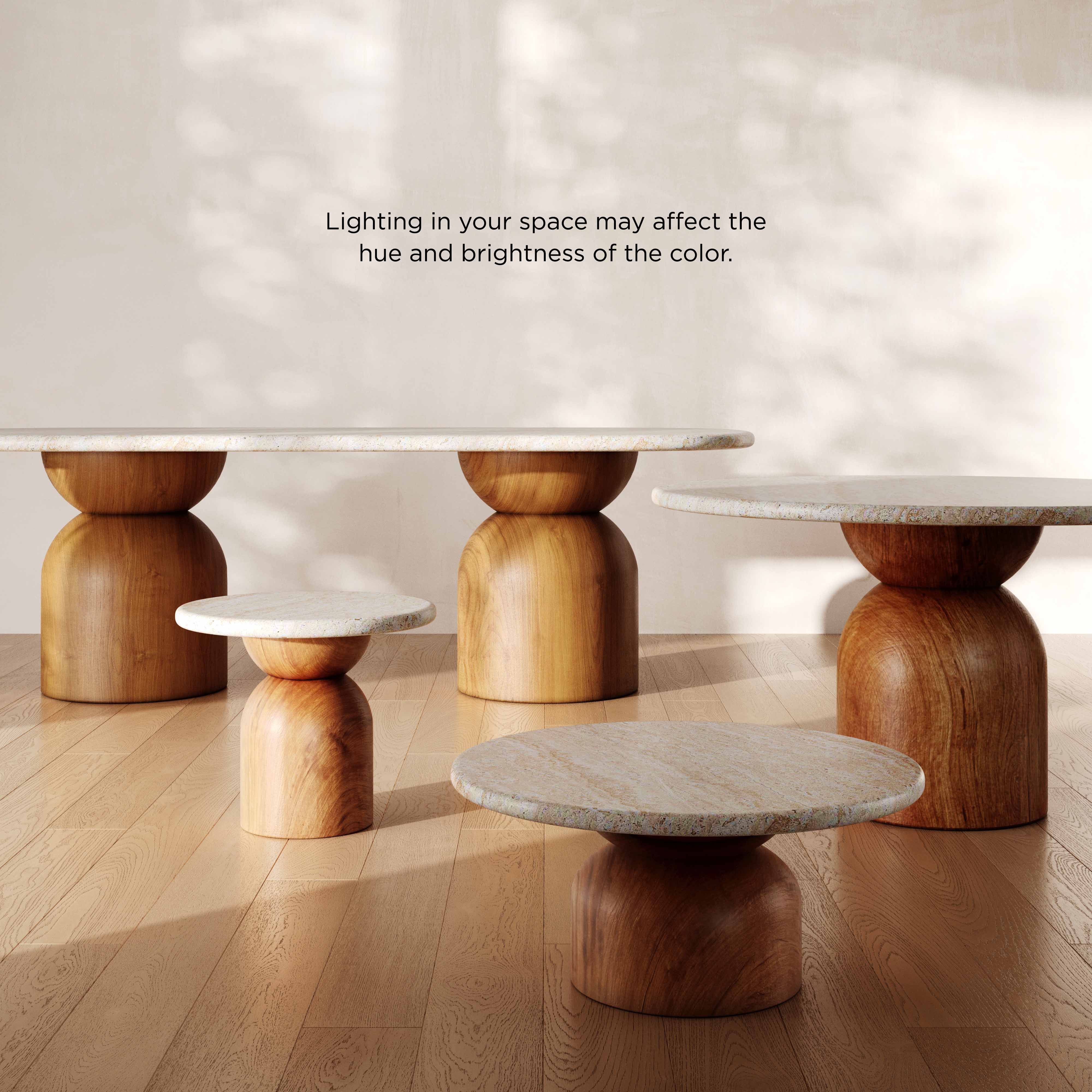 Cynthia 87" Faux Travertine Indoor/Outdoor Concrete Oval Dining Table - Image 6