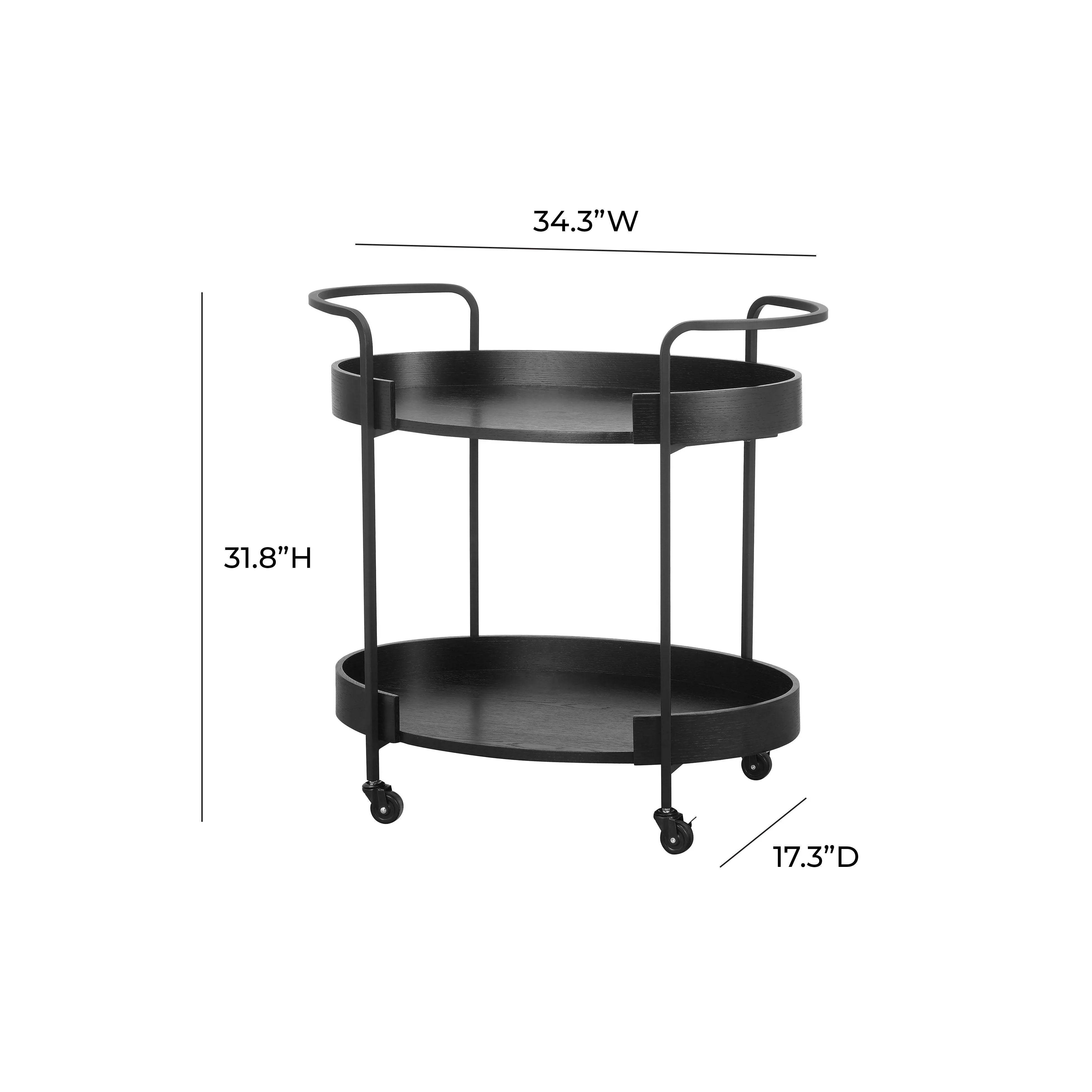 Cyril Black Bar Cart - Image 6