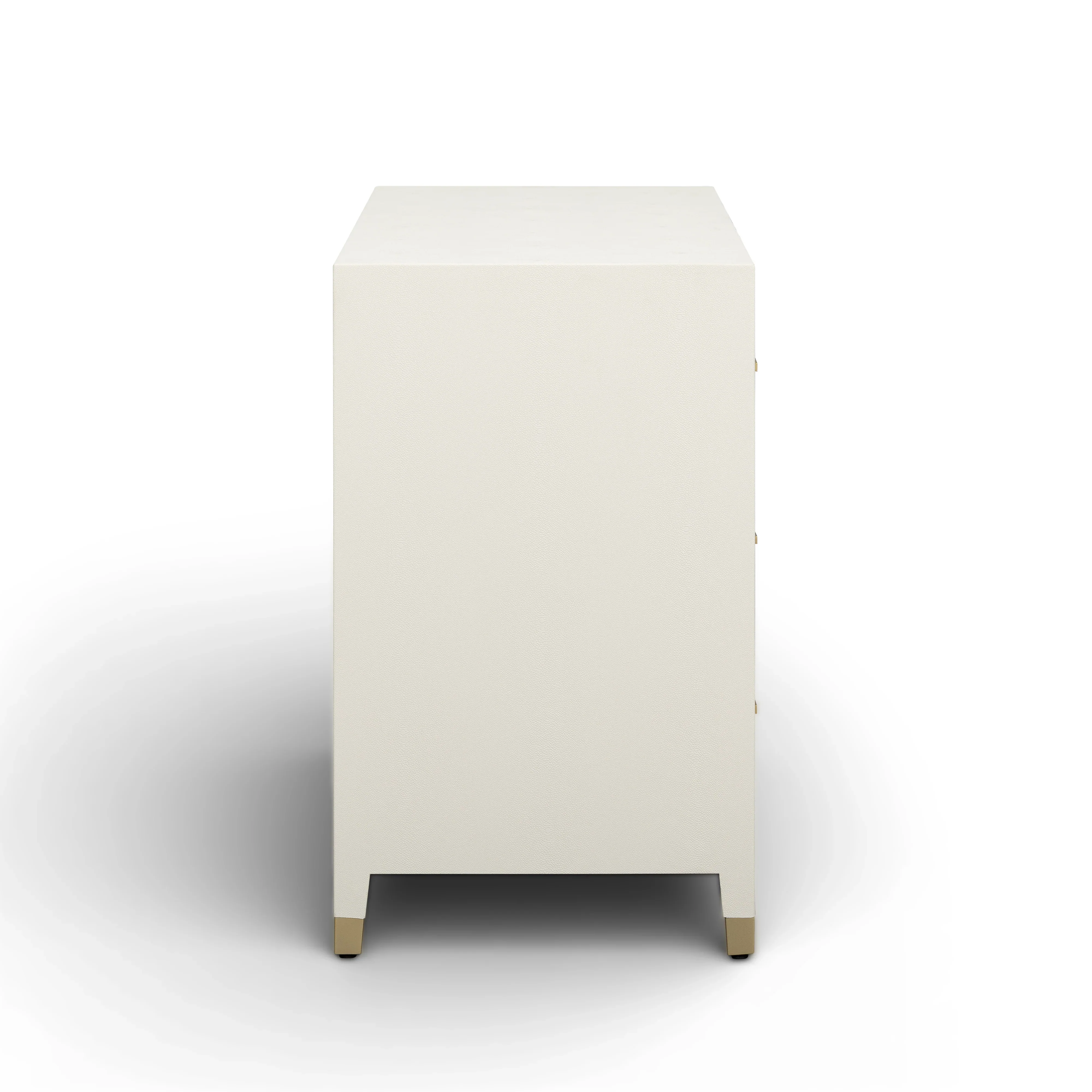 Dani 62" Cream Faux Shagreen 6-Drawer Dresser - Image 6