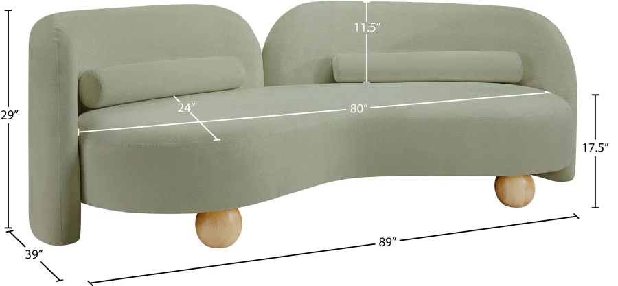 Daphne Chenille Fabric Sofa - Image 86