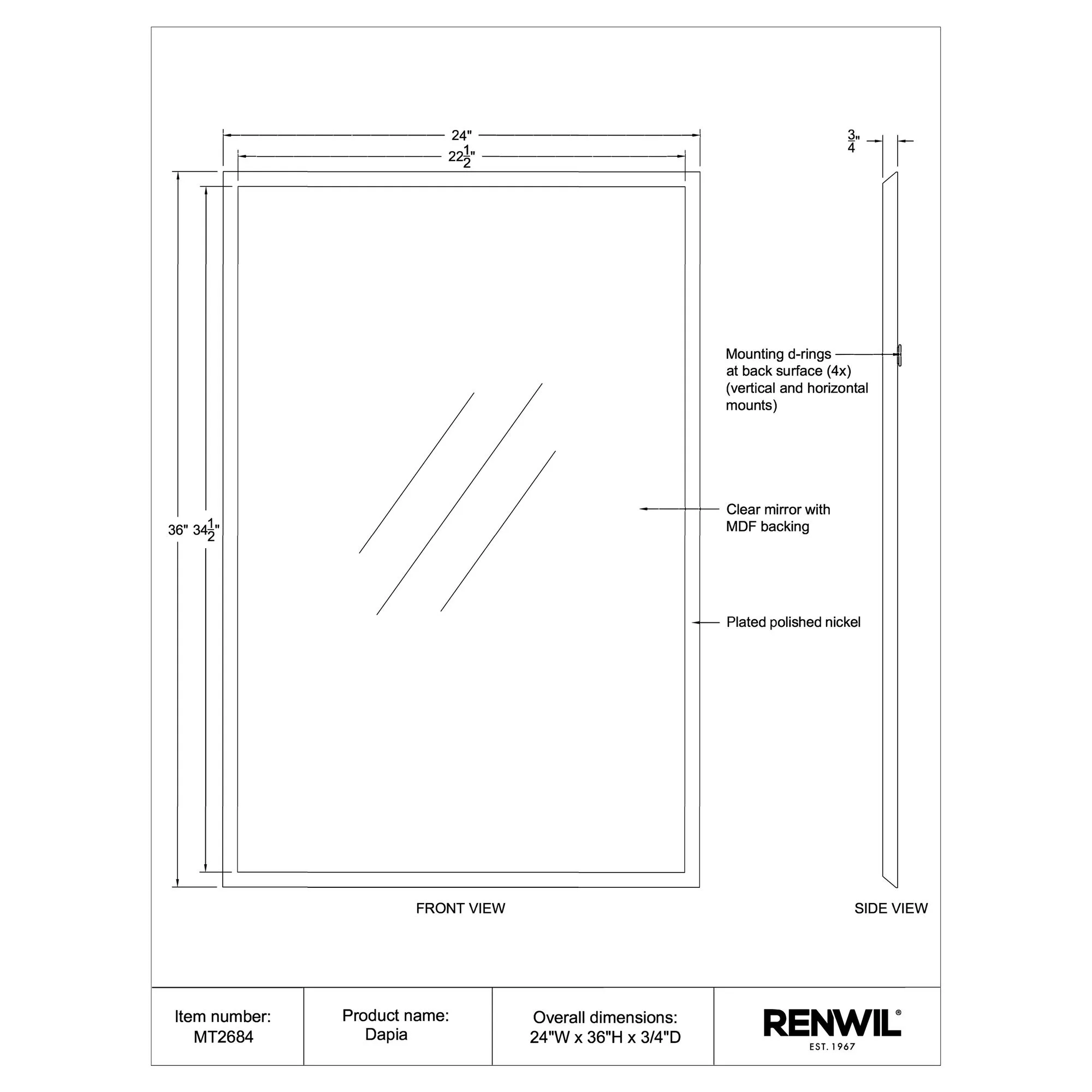 Dapia Wall Mirror - Image 6