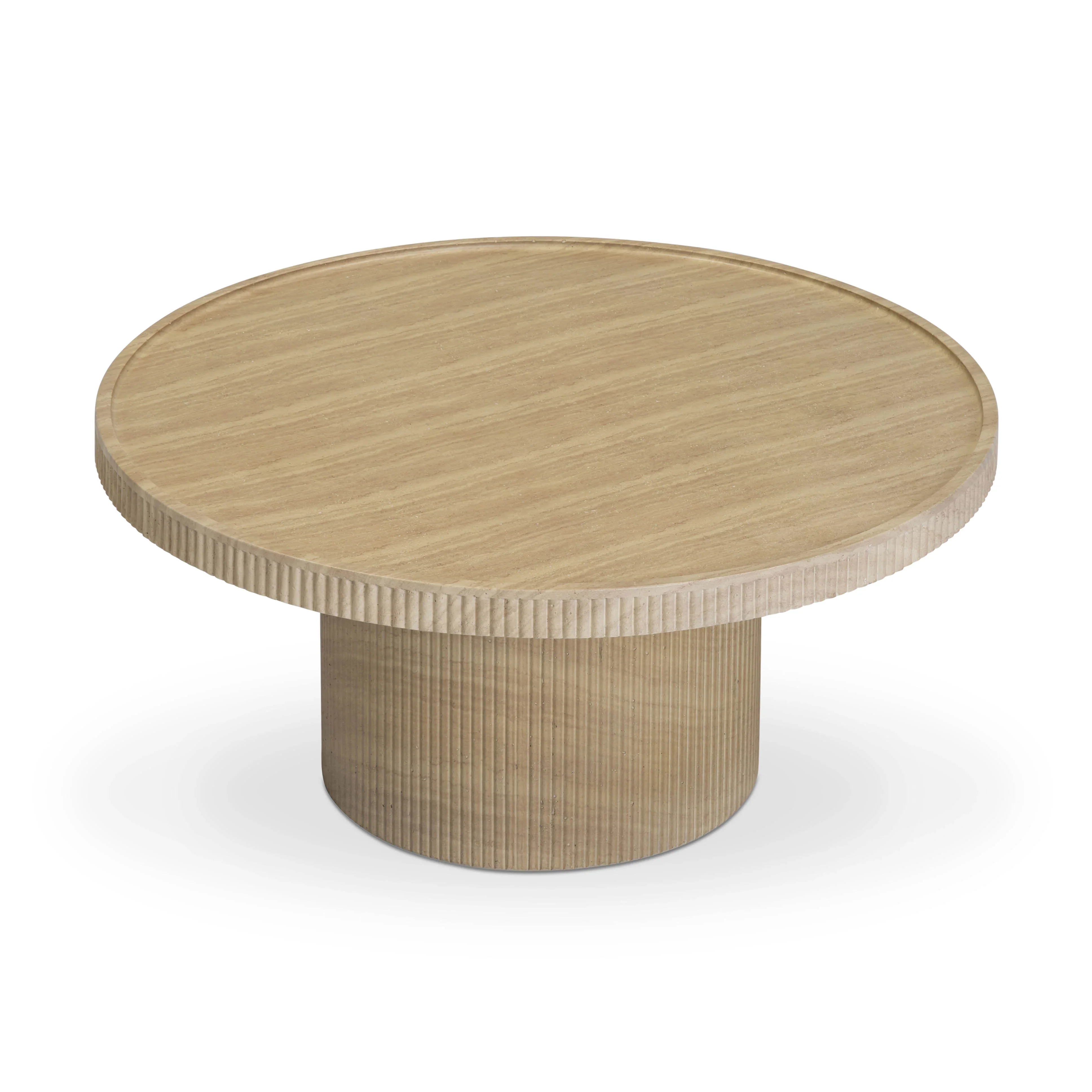 Darcy 36" Concrete Indoor/Outdoor Round Coffee Table - Image 2