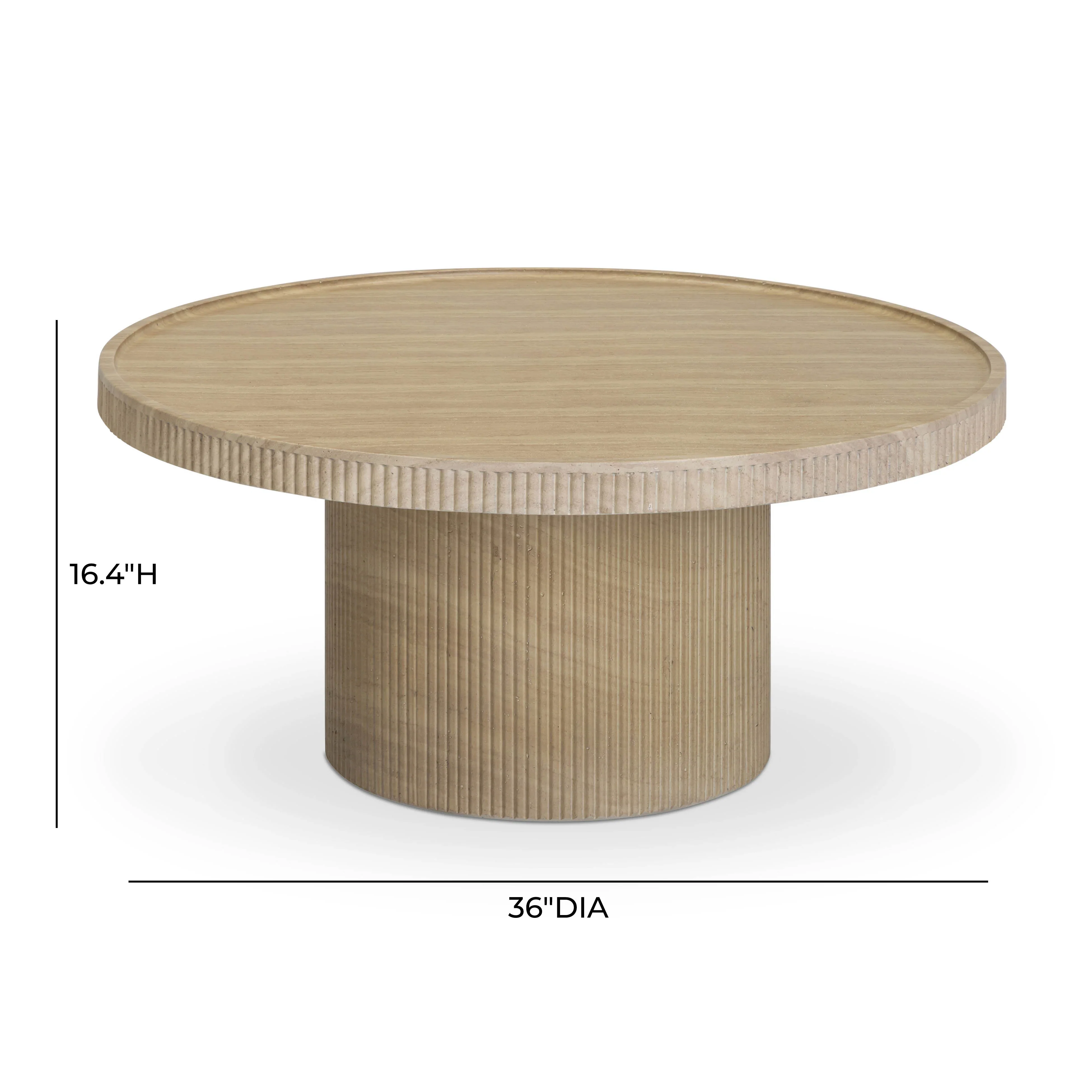 Darcy 36" Concrete Indoor/Outdoor Round Coffee Table - Image 6