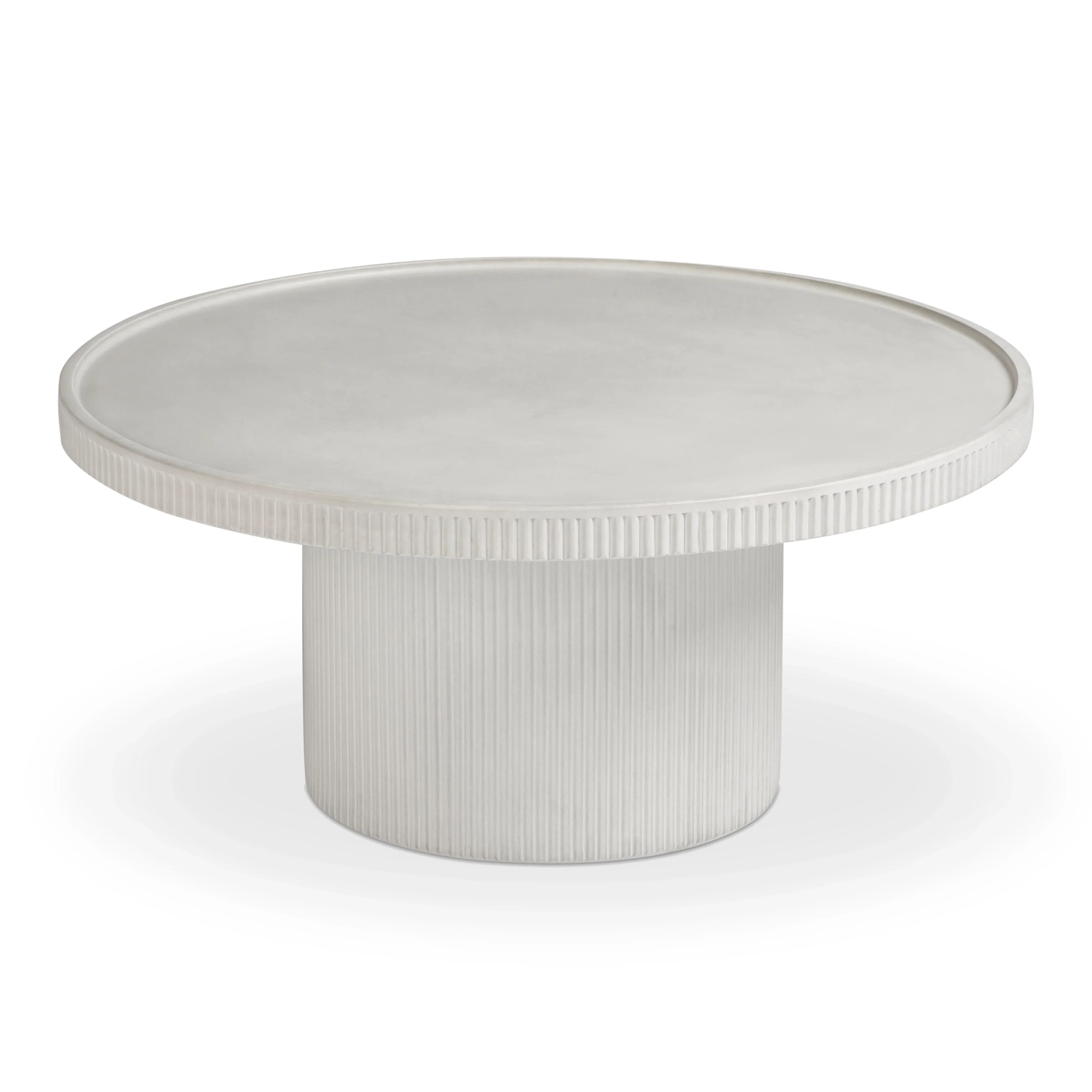 Darcy 36" Concrete Indoor/Outdoor Round Coffee Table - Image 9