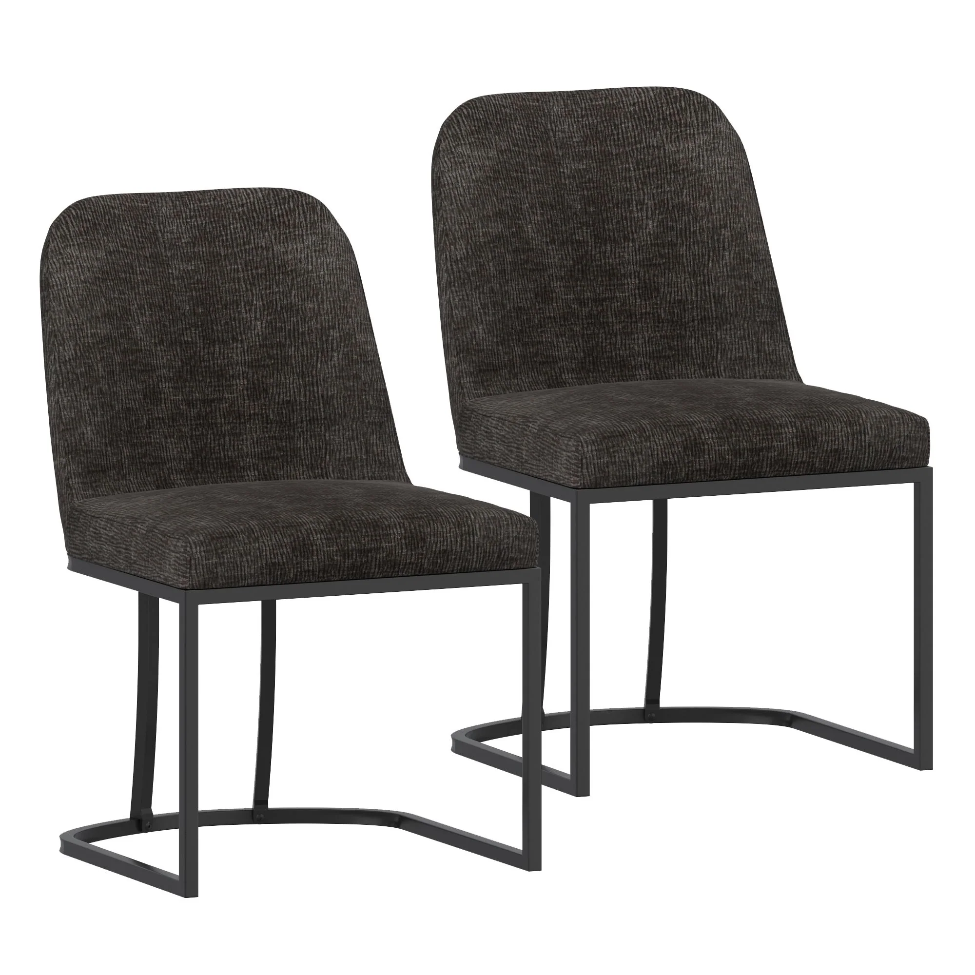 Dario Dining Chair, Set of 2 in Charcoal - Image 7