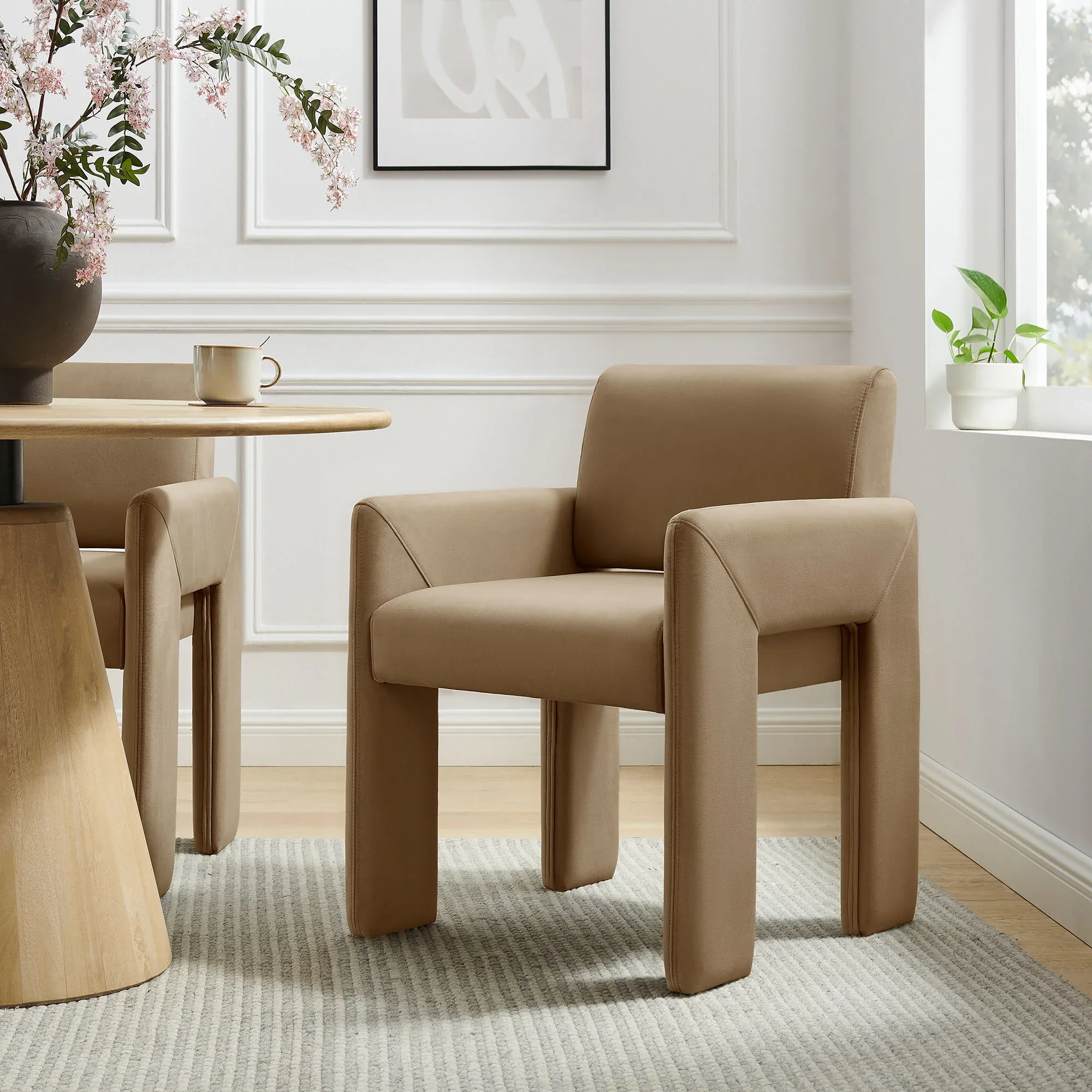 Daven Stain-Resistant Performance Velvet Dining Armchair - Image 11