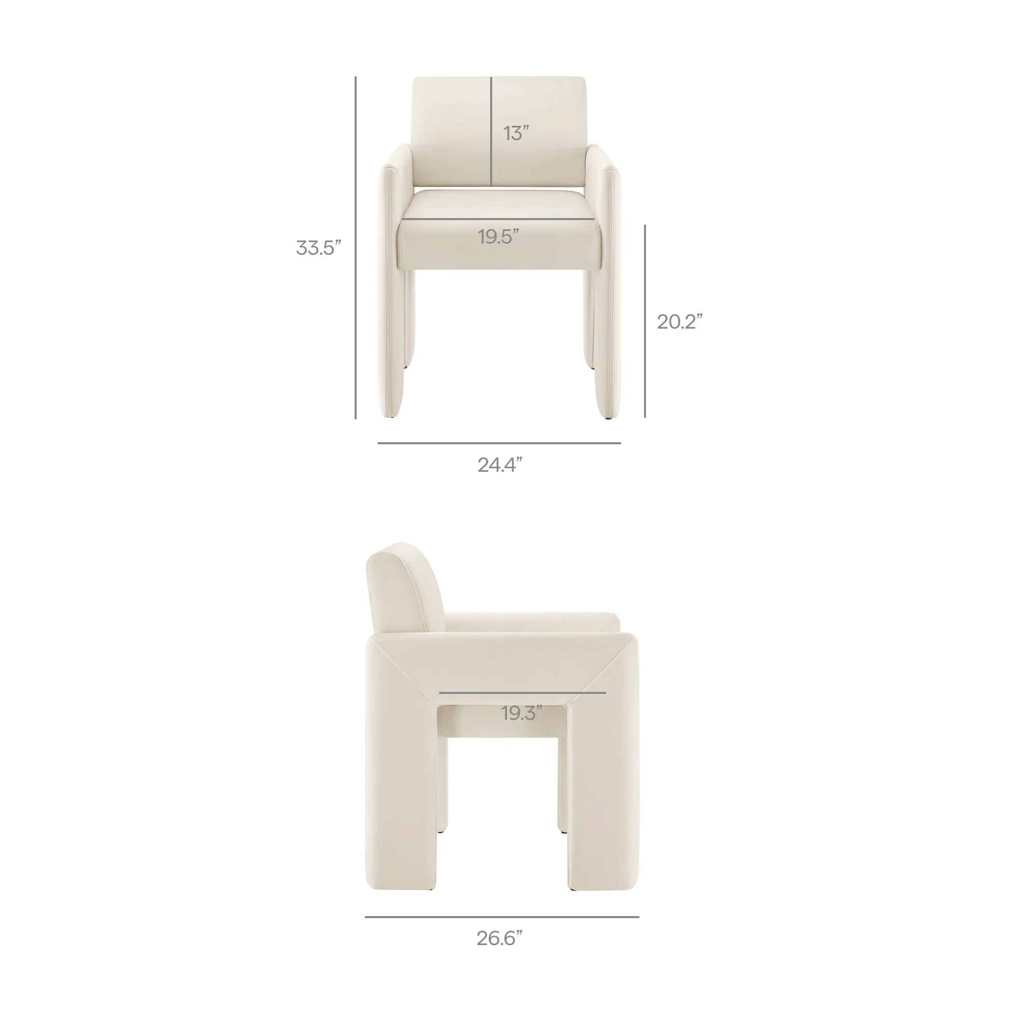 Daven Stain-Resistant Performance Velvet Dining Armchair - Image 27