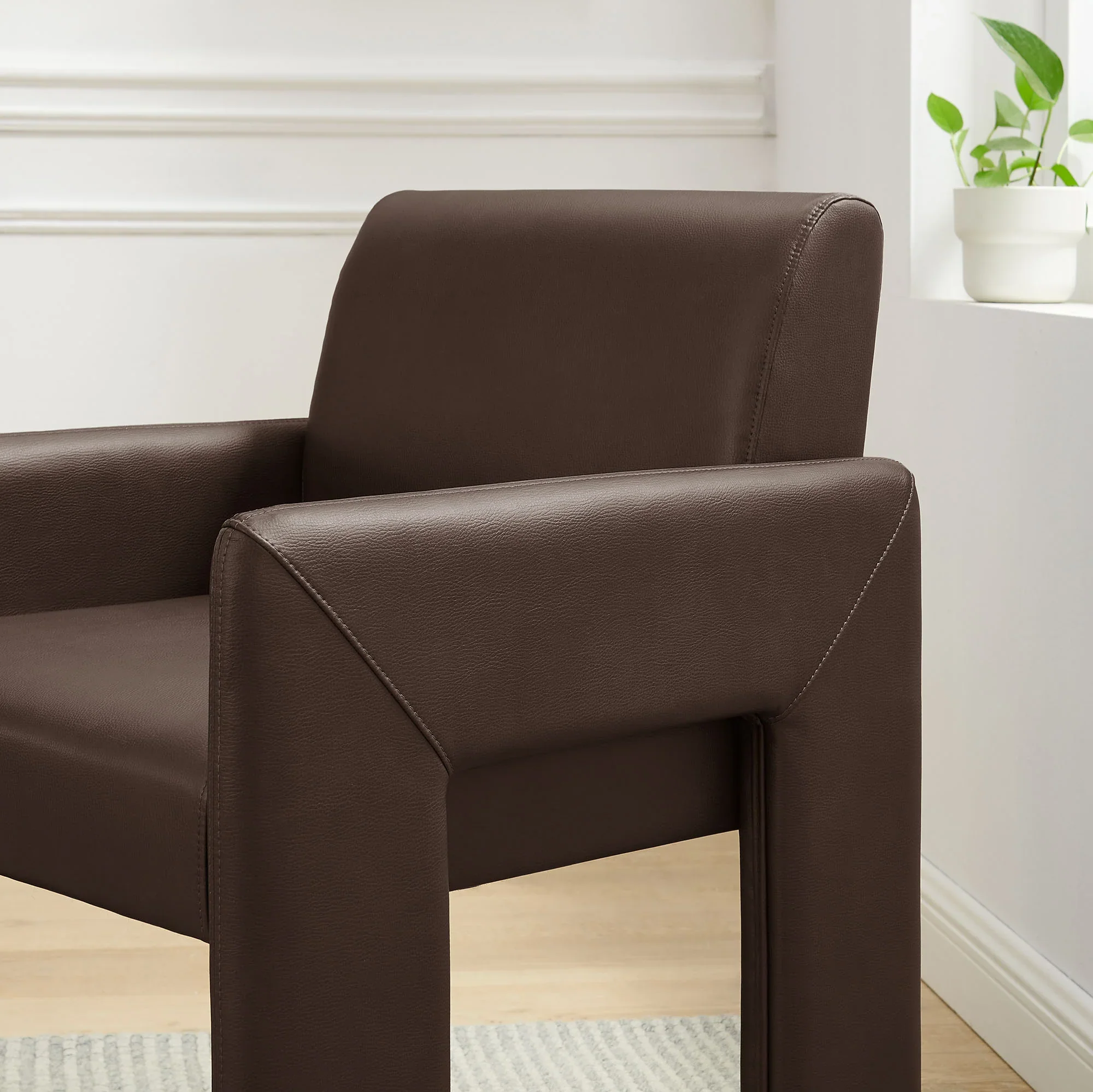 Daven Vegan Leather Dining Armchair - Image 12