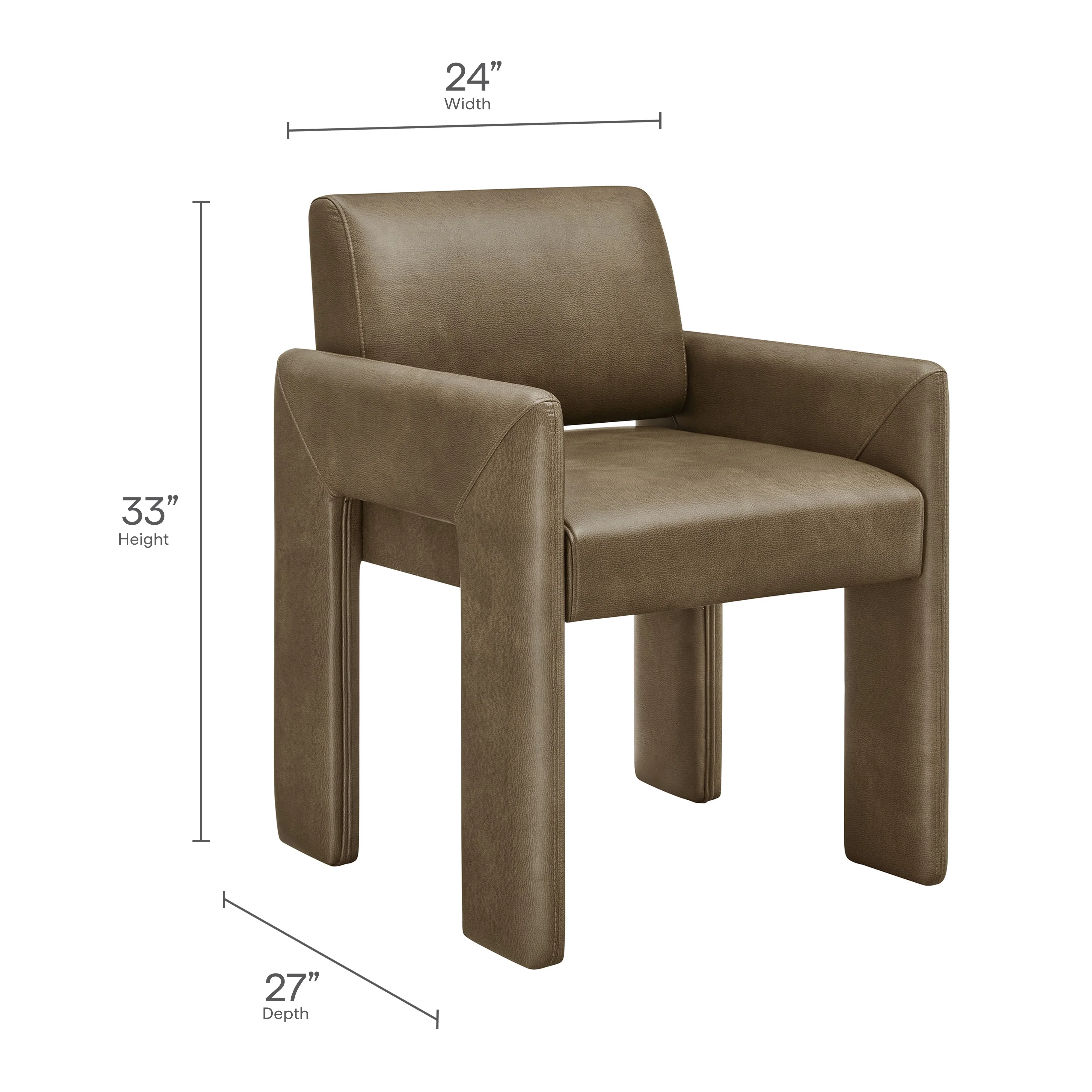 Daven Vegan Leather Dining Armchair - Image 27