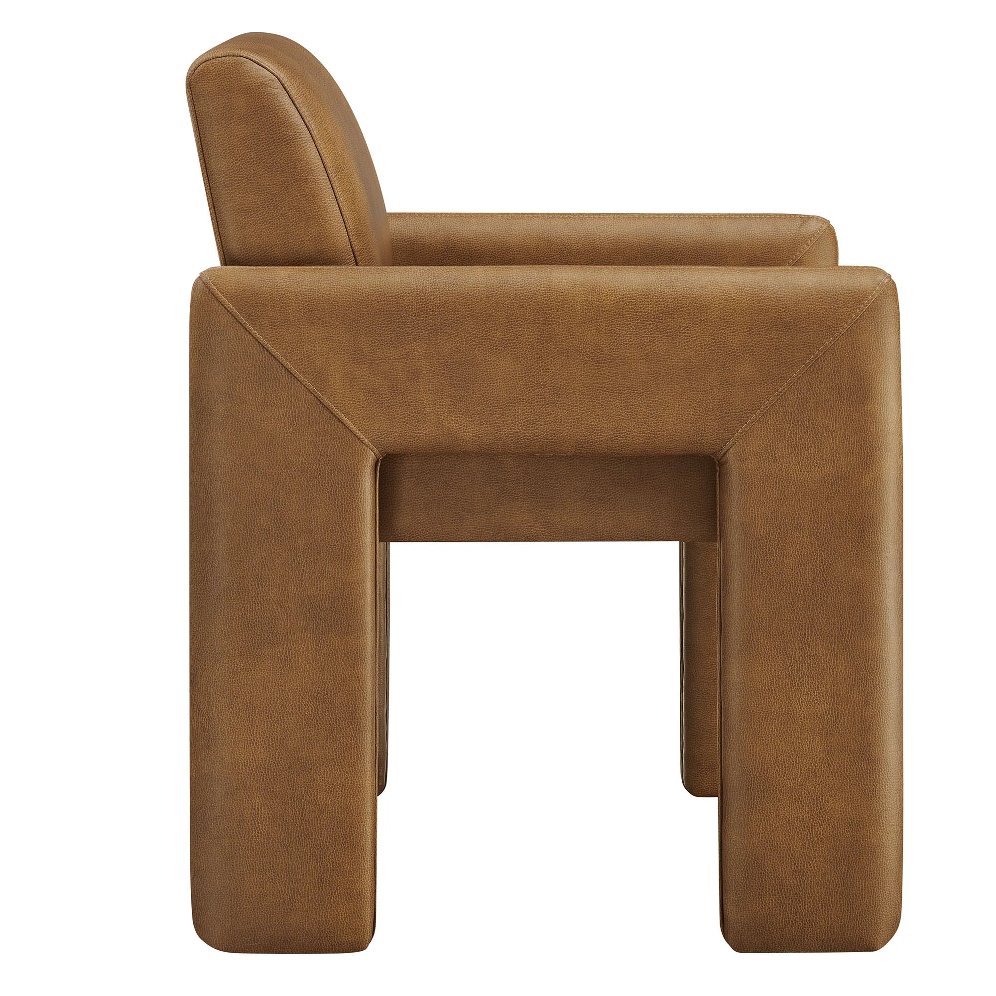 Daven Vegan Leather Dining Armchair - Image 5