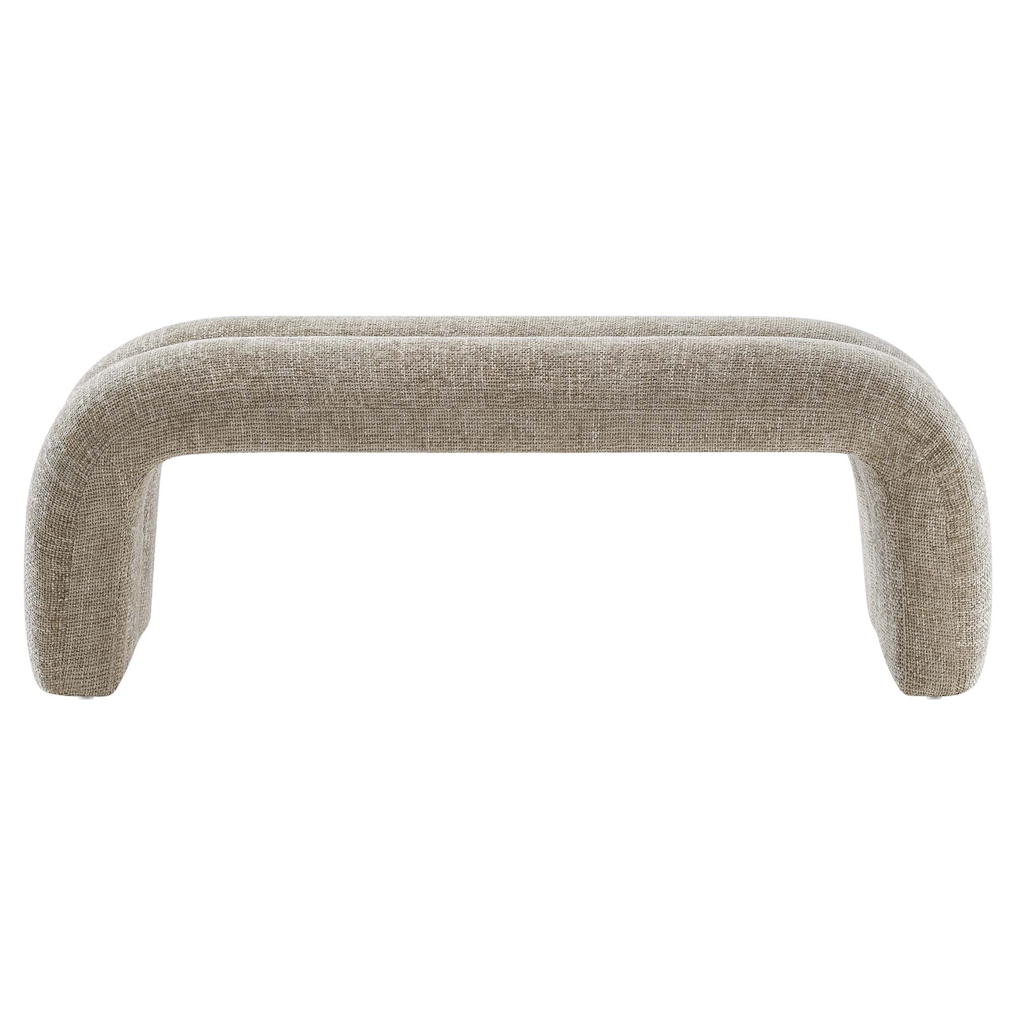 Dax Chenille Upholstered Accent Bench - Image 6