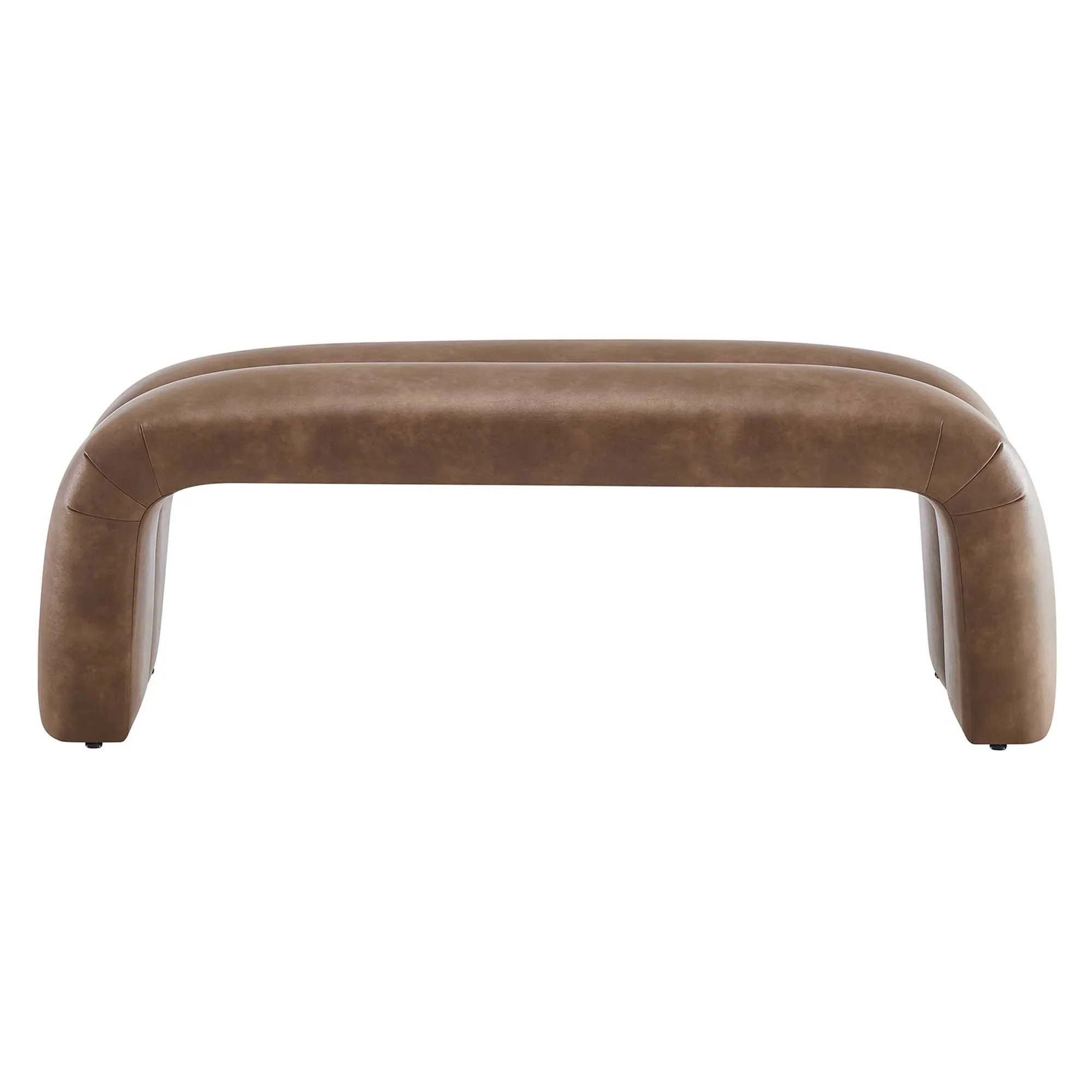 Dax Vegan Leather Upholstered Accent Bench - Image 6