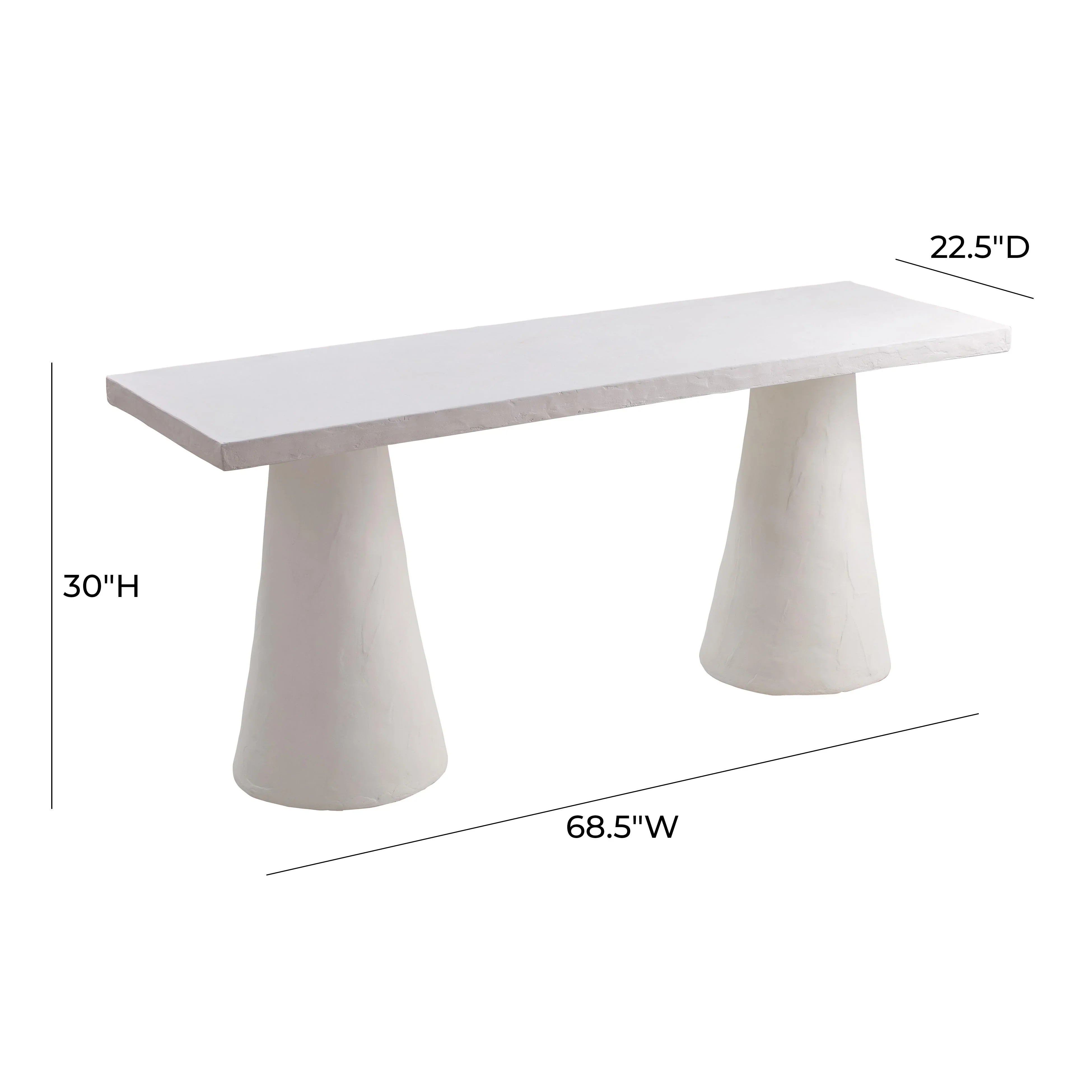 Dayana 68.5" Desk in Faux Plaster - Image 7