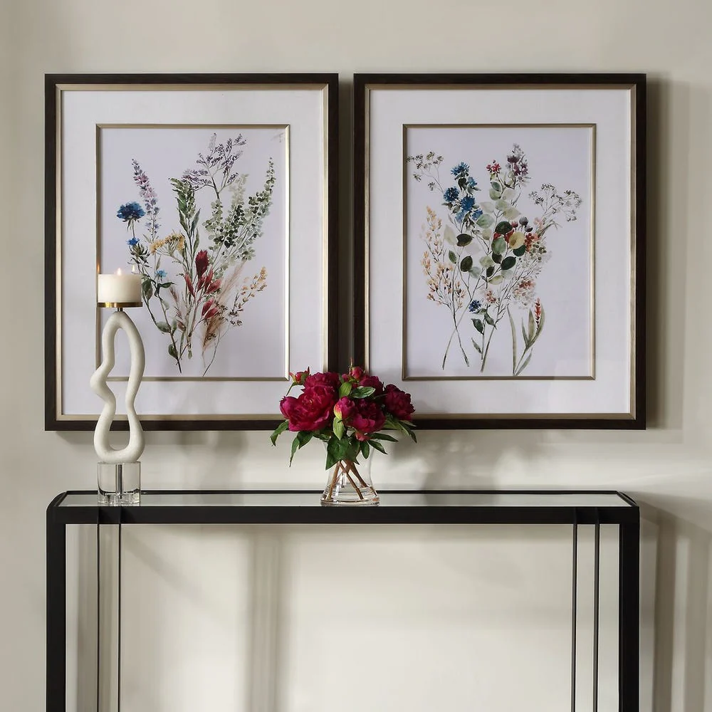 Delicate Flowers Framed Prints, S/2 - Image 2