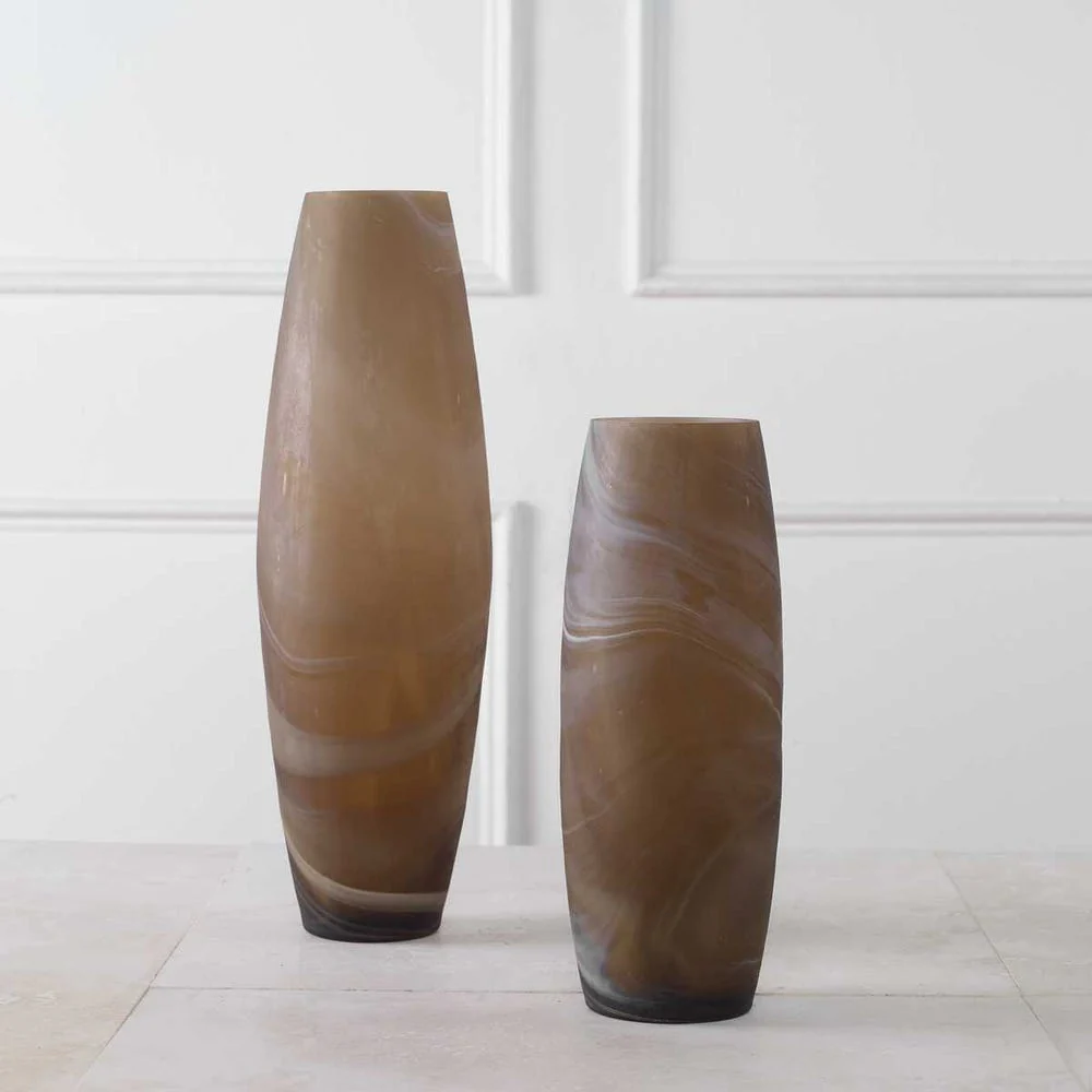 Delicate Swirl Vases, S/2 - Image 3