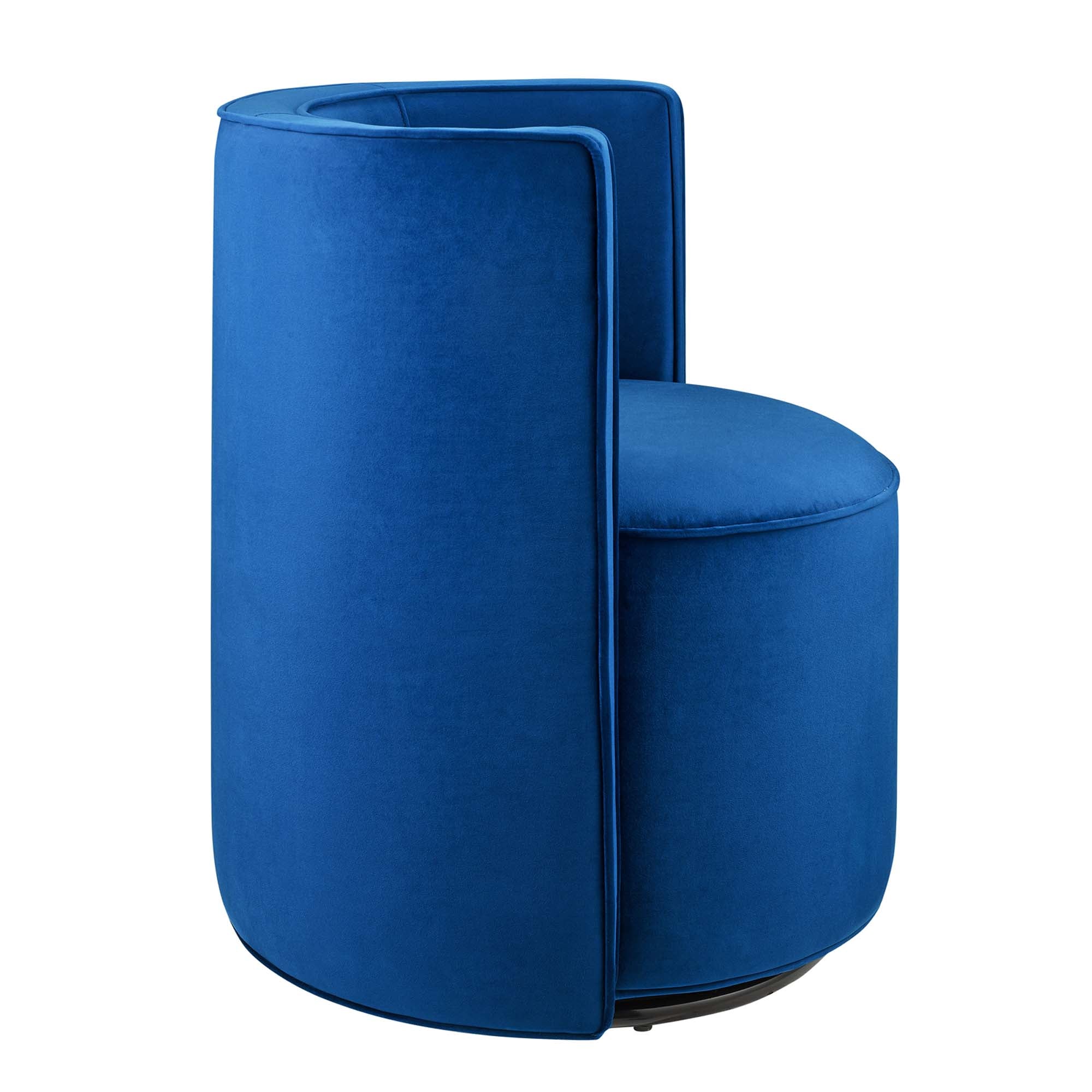 Della Performance Velvet Fabric Swivel Chair - Image 15