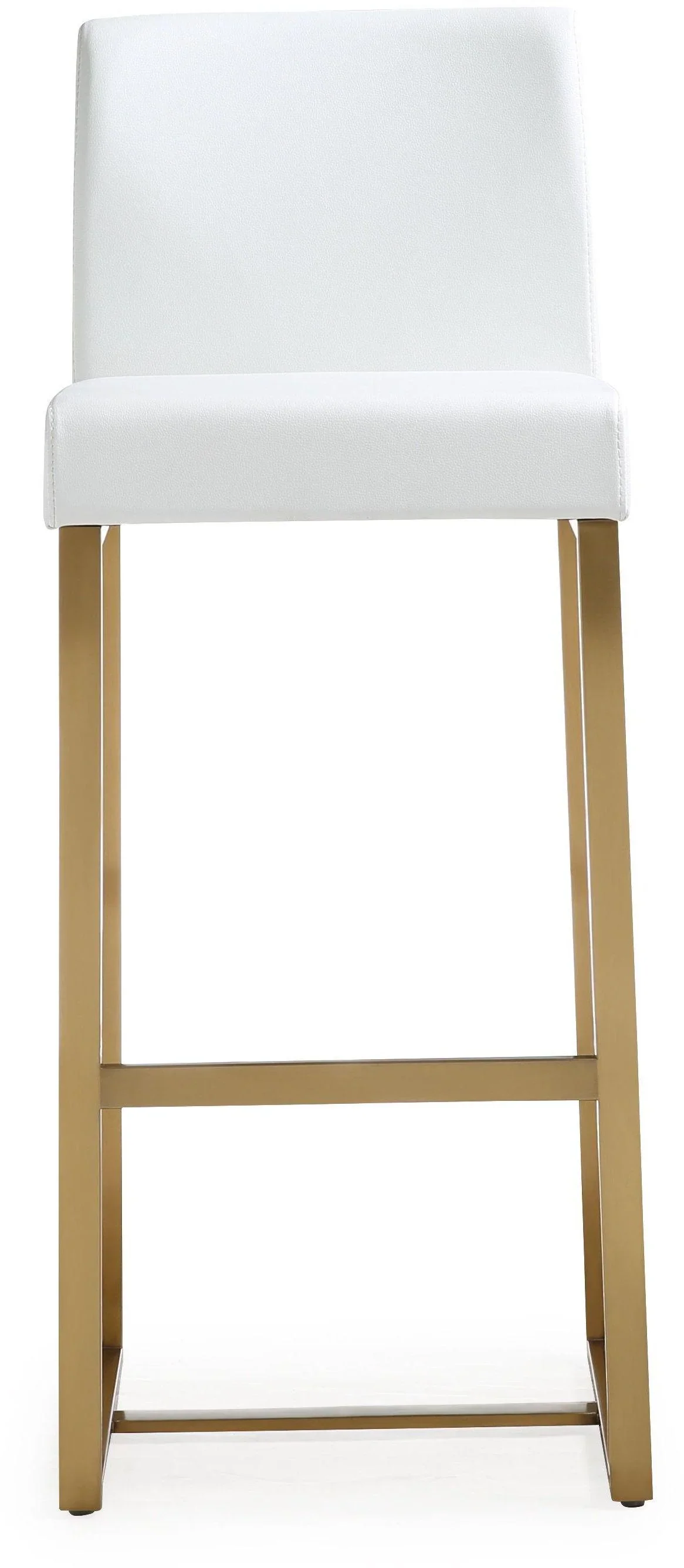 Denmark Performance Vegan Leather Stool with Gold Base - Set of 2 - Image 22