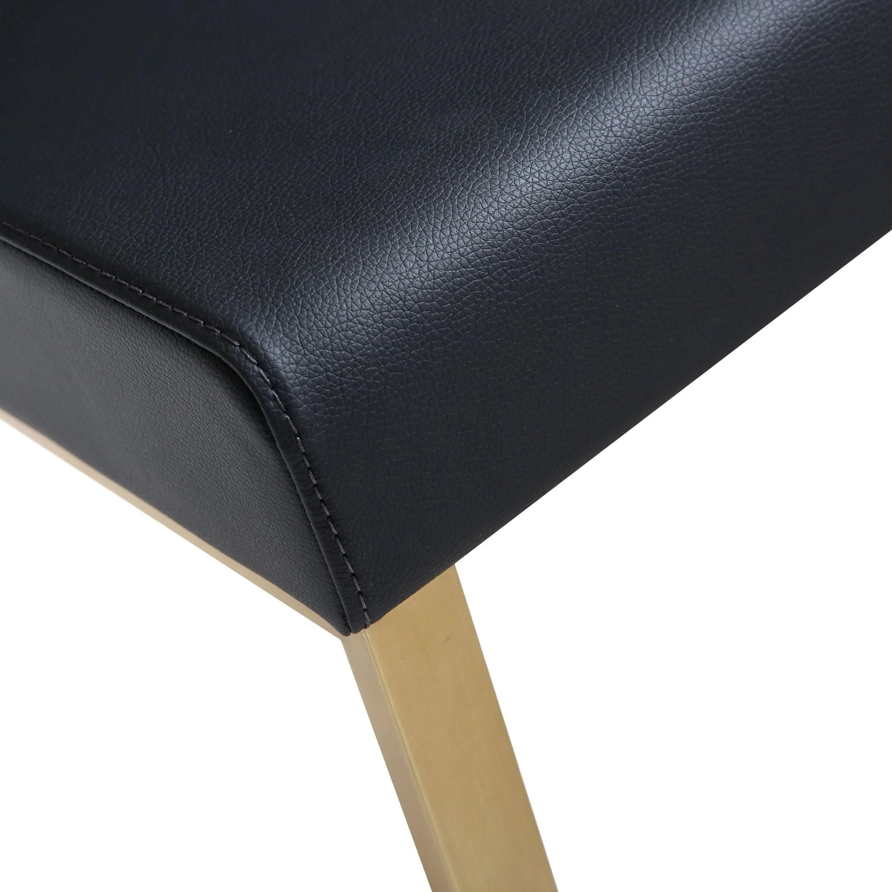 Denmark Performance Vegan Leather Stool with Gold Base - Set of 2 - Image 7