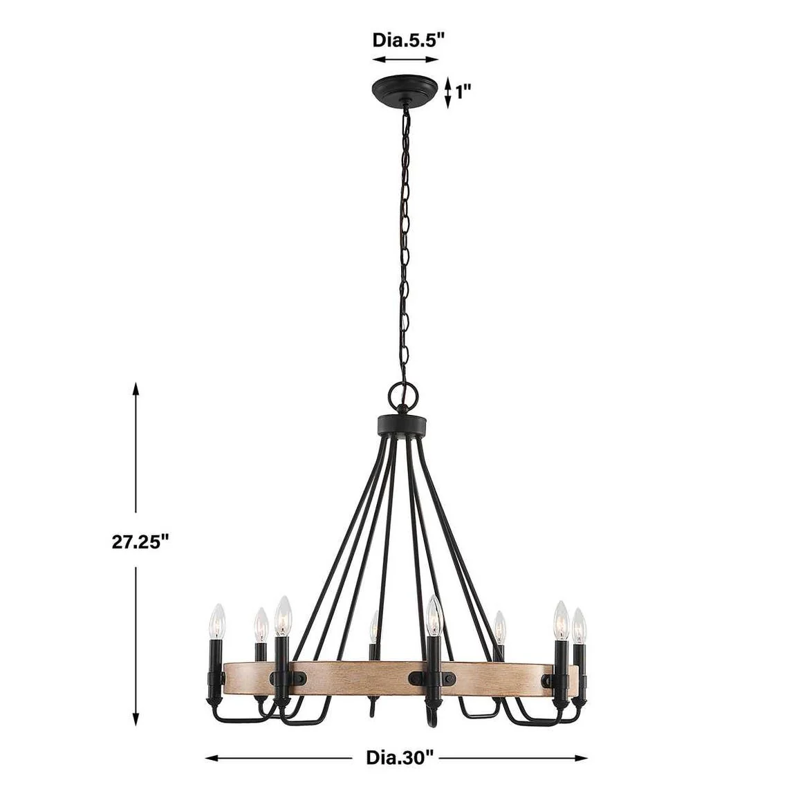 Deschutes, 8 Lt Chandelier - Image 9