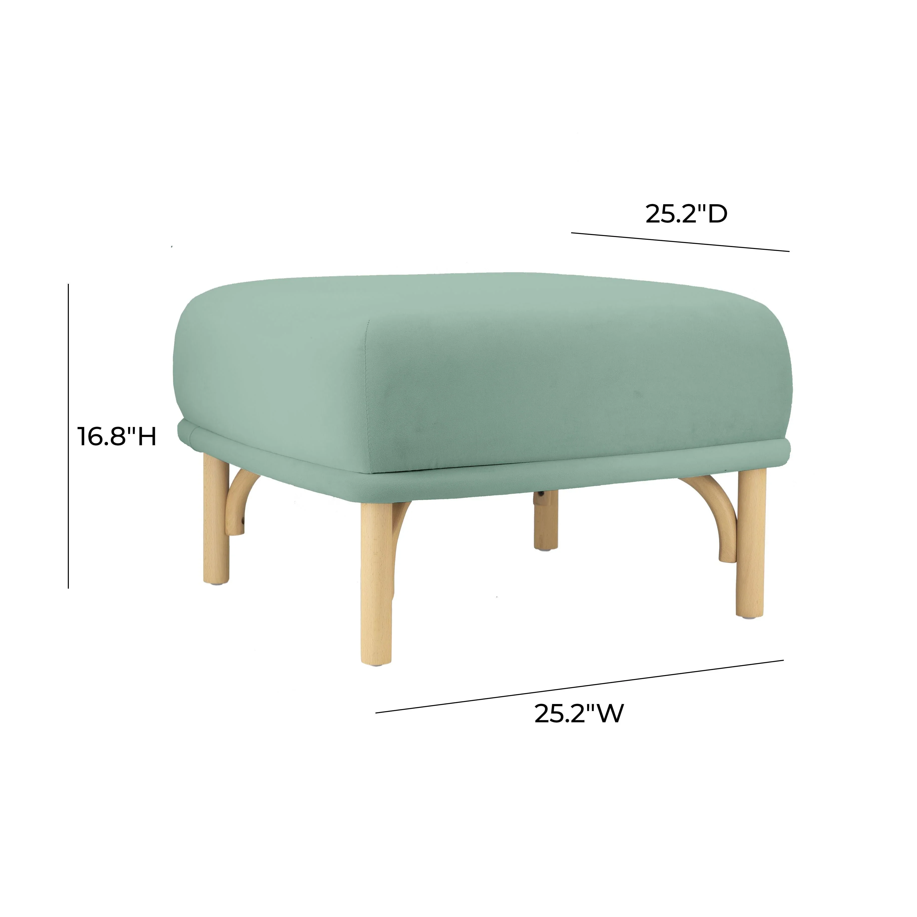 Desiree Performance Velvet Ottoman - Image 10
