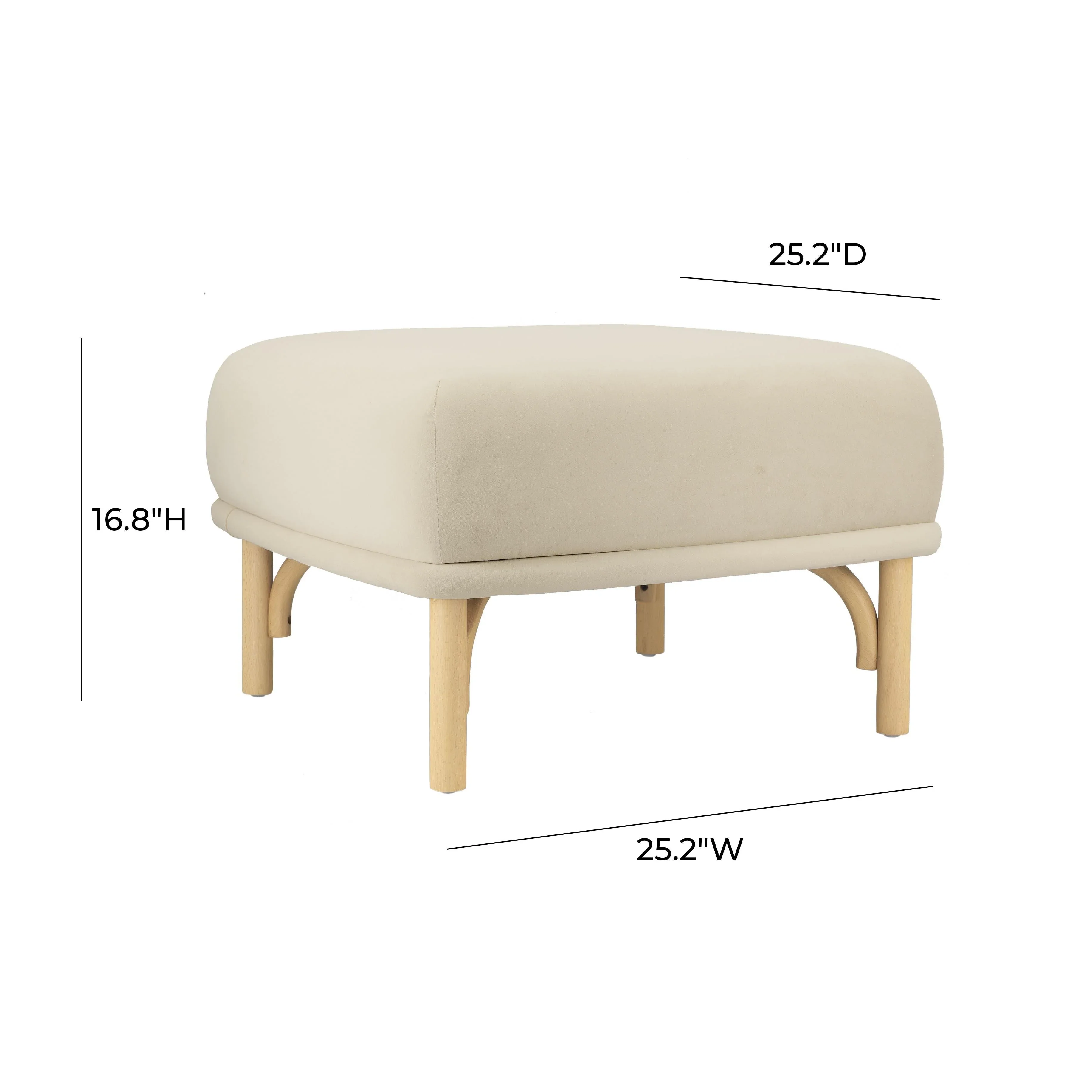 Desiree Performance Velvet Ottoman - Image 5