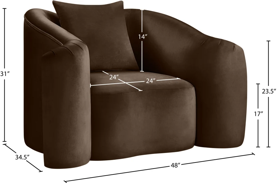 Destin Velvet Upholstered Accent Chair - Image 111