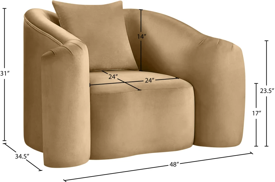 Destin Velvet Upholstered Accent Chair - Image 146