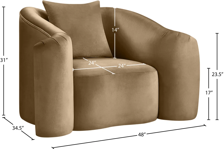 Destin Velvet Upholstered Accent Chair - Image 165