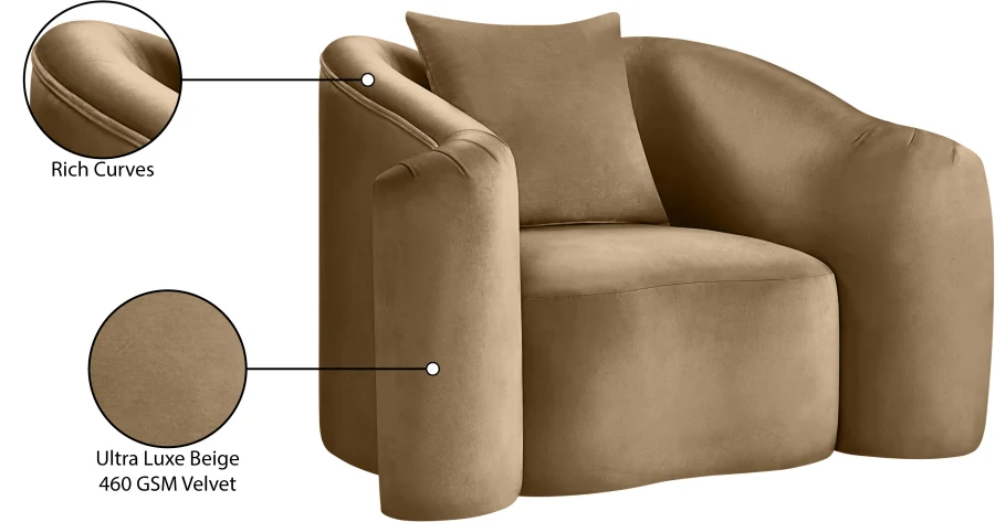 Destin Velvet Upholstered Accent Chair - Image 166